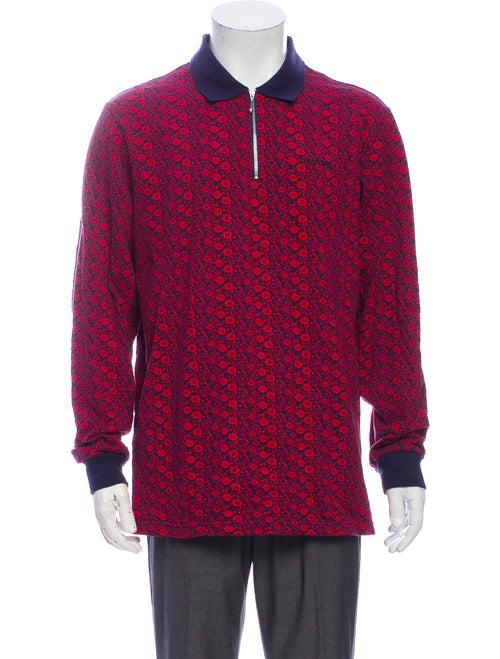 Supreme 2018 Floral Jacquard Polo Shirt Red