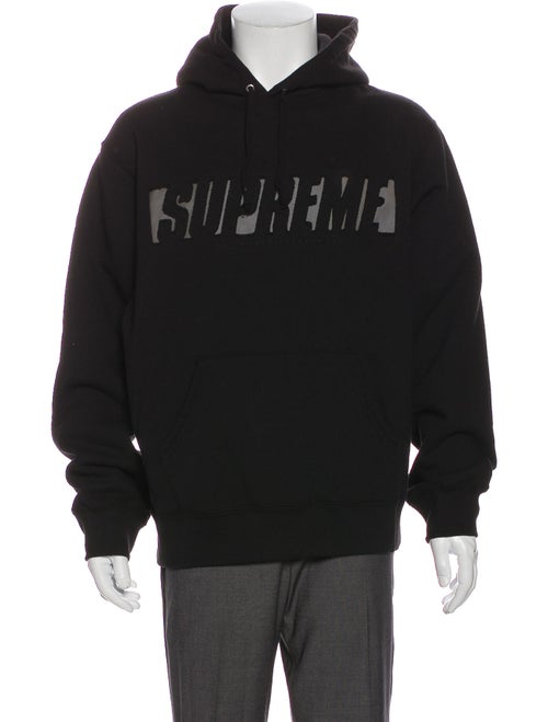 Supreme 2020 Reflective Cutout Hoodie Black