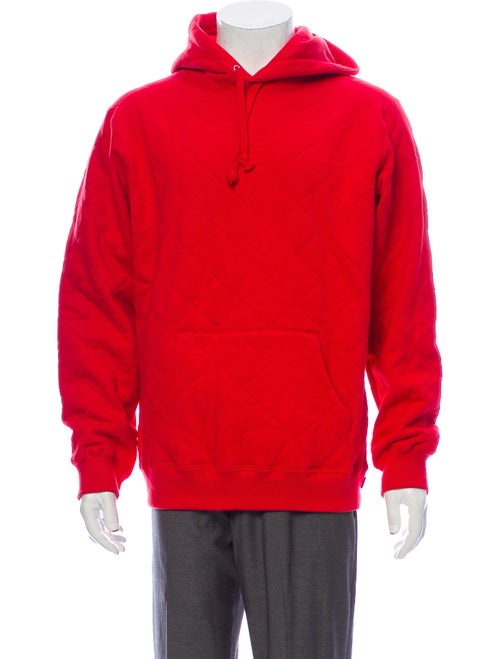 Supreme 2018 Quilted Hoodie Red