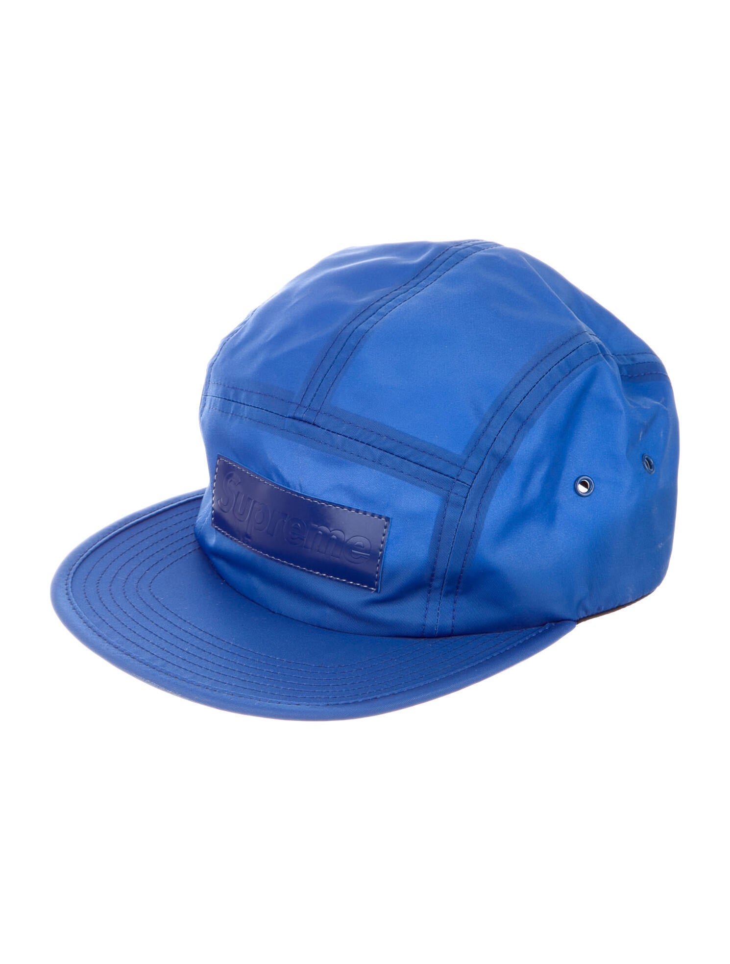 supreme patent leather patch camp cap
