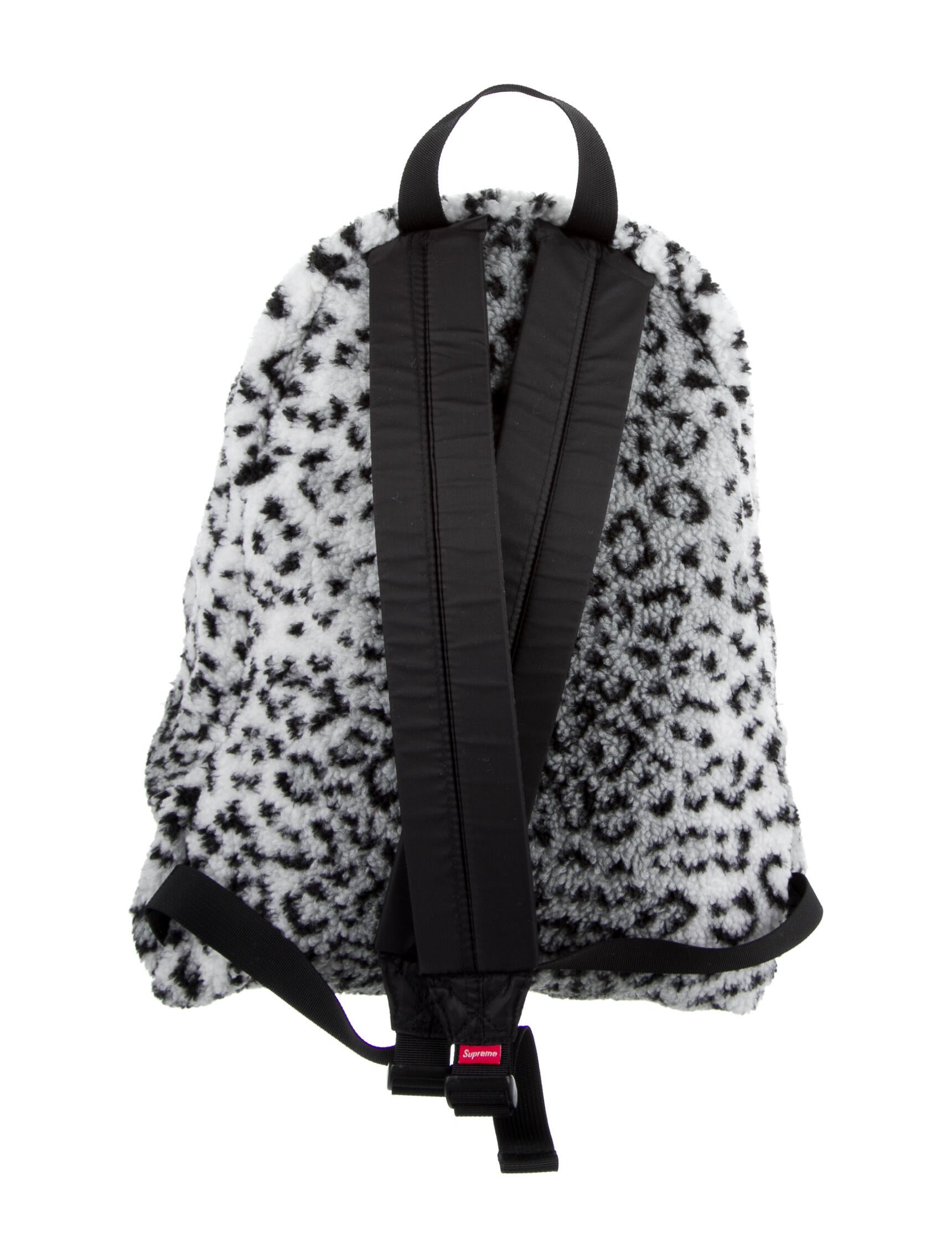 Supreme 2017 Leopard Fleece Backpack - White Backpacks, Bags