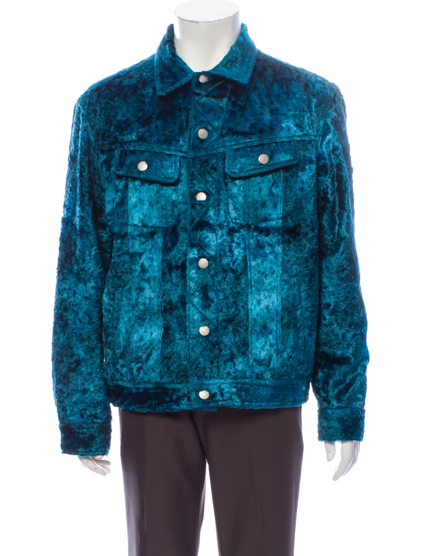 fuzzy pile trucker jacket