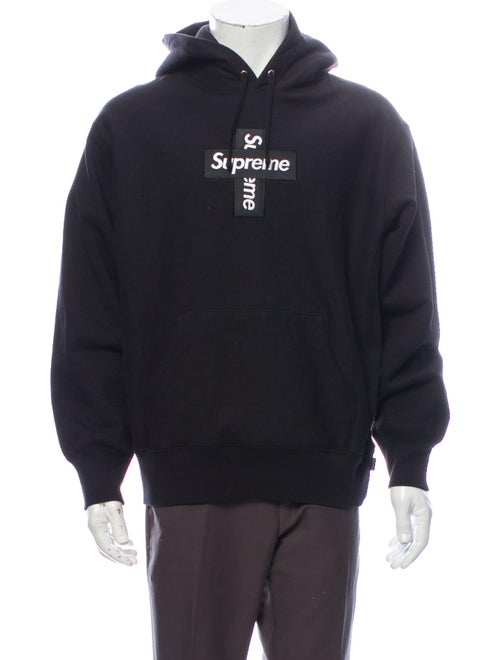 Supreme 2020 Cross Box Logo Hoodie Hoodie Black