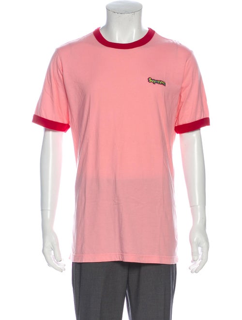 Supreme 2017 Ringer T-Shirt Pink