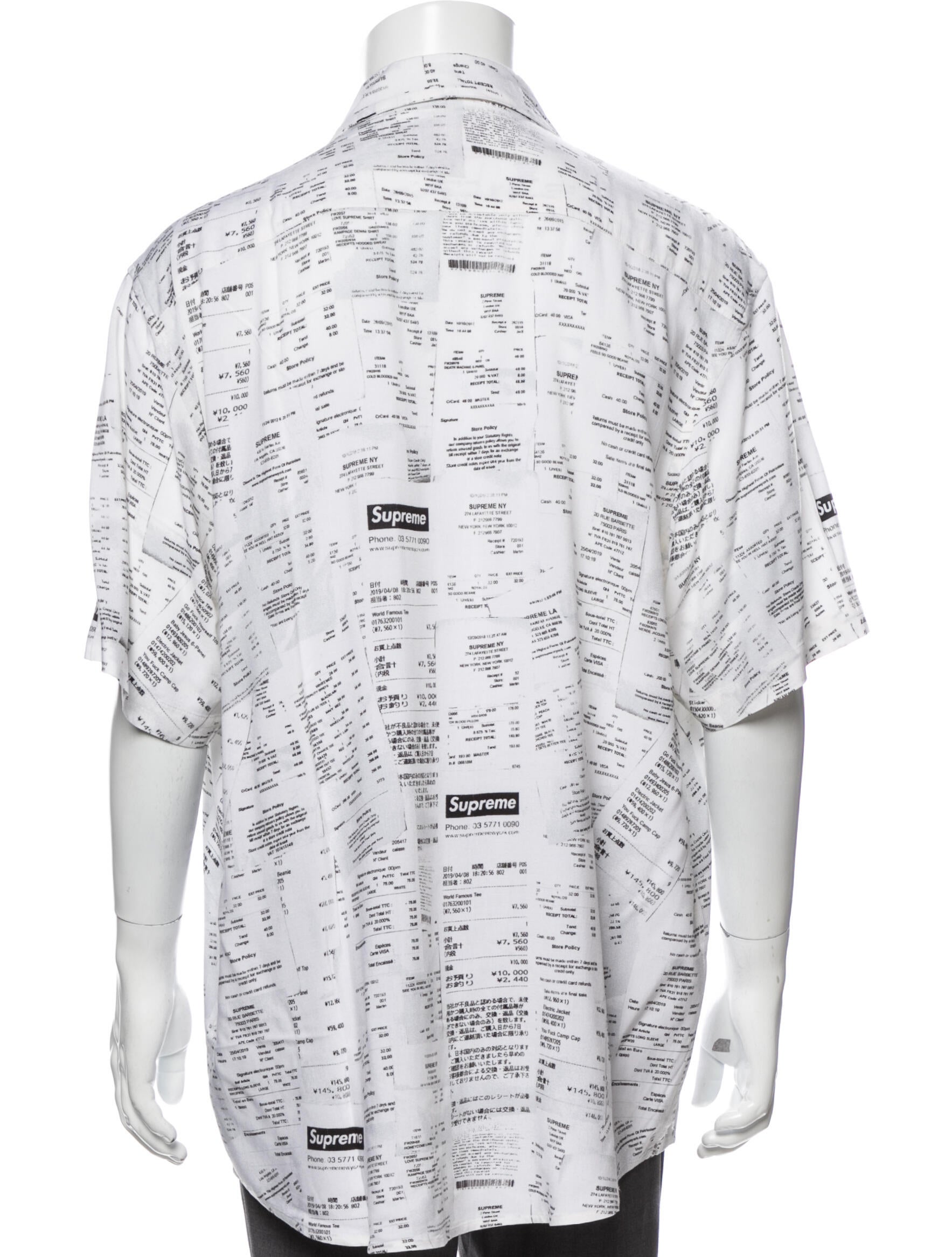 トップス Supreme receipts rayon s/s shirt Supreme-Receipts-Rayon-S-S-