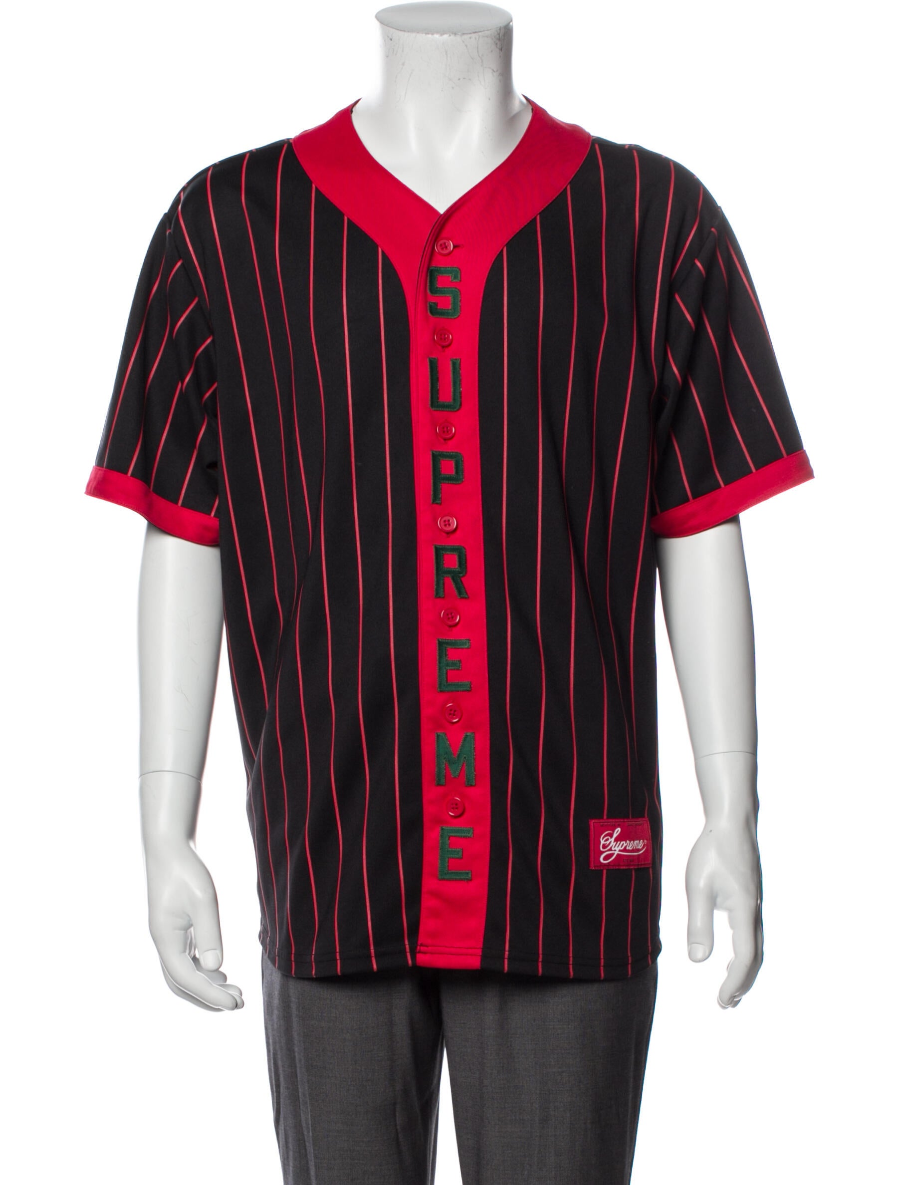 supreme jacquard logo baseball jersey