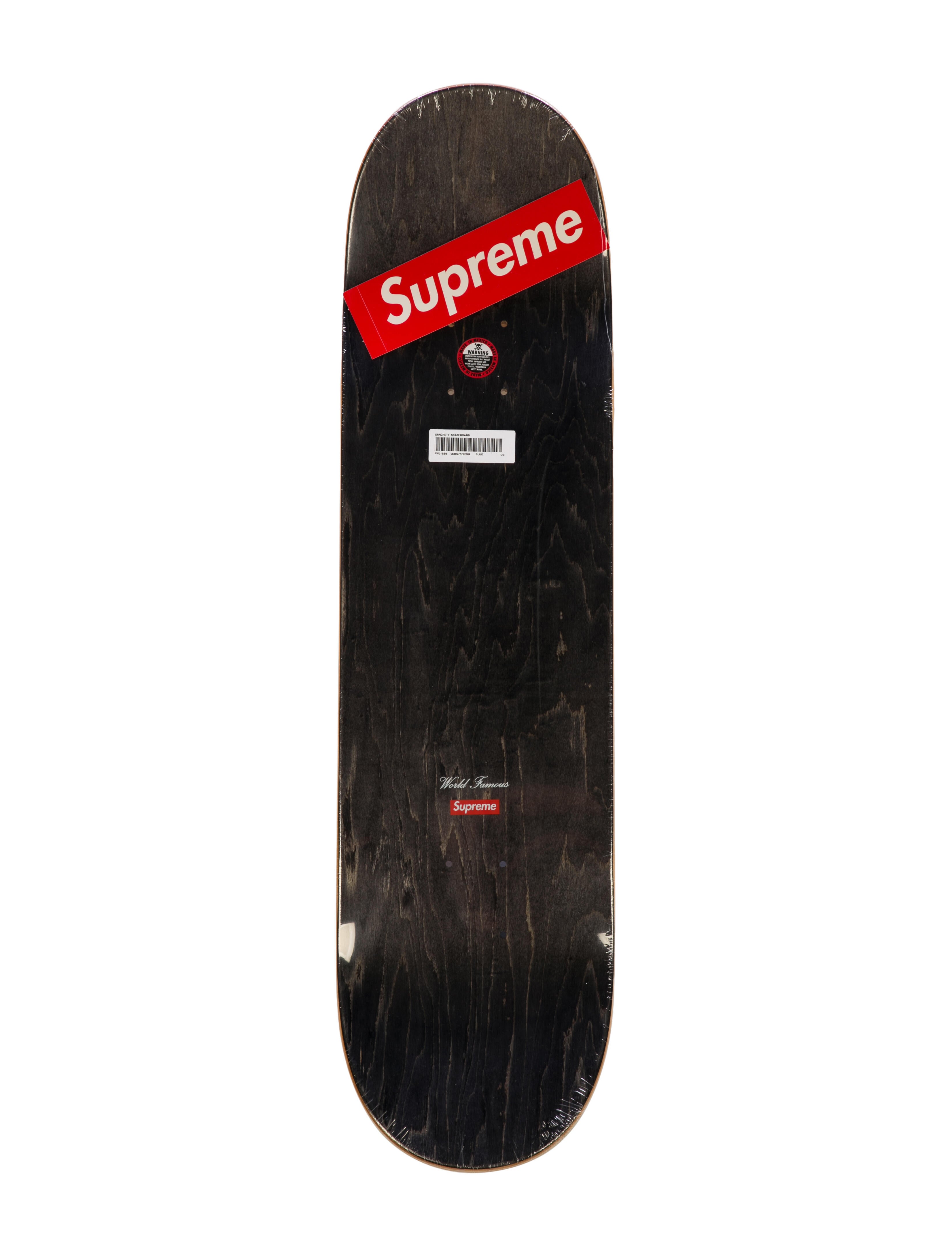 Supreme Spaghetti Blue Skateboard Deck w/ Tags - Blue Skate Decks
