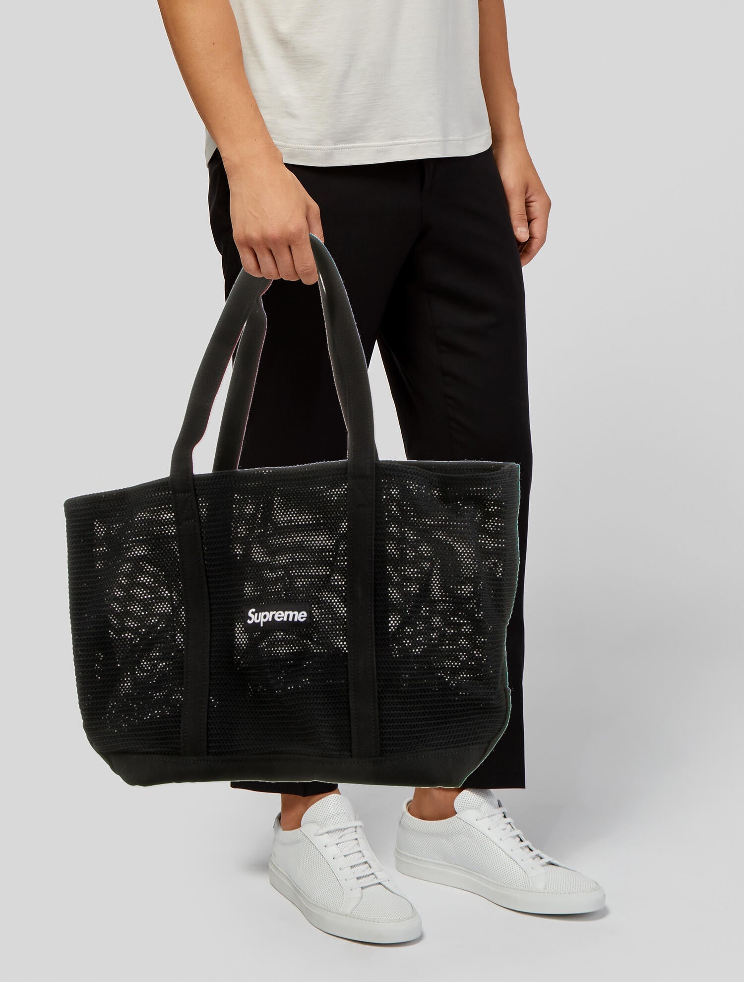 Supreme 2021 String Tote w/ Tags - Black Totes, Bags - WSPME46137