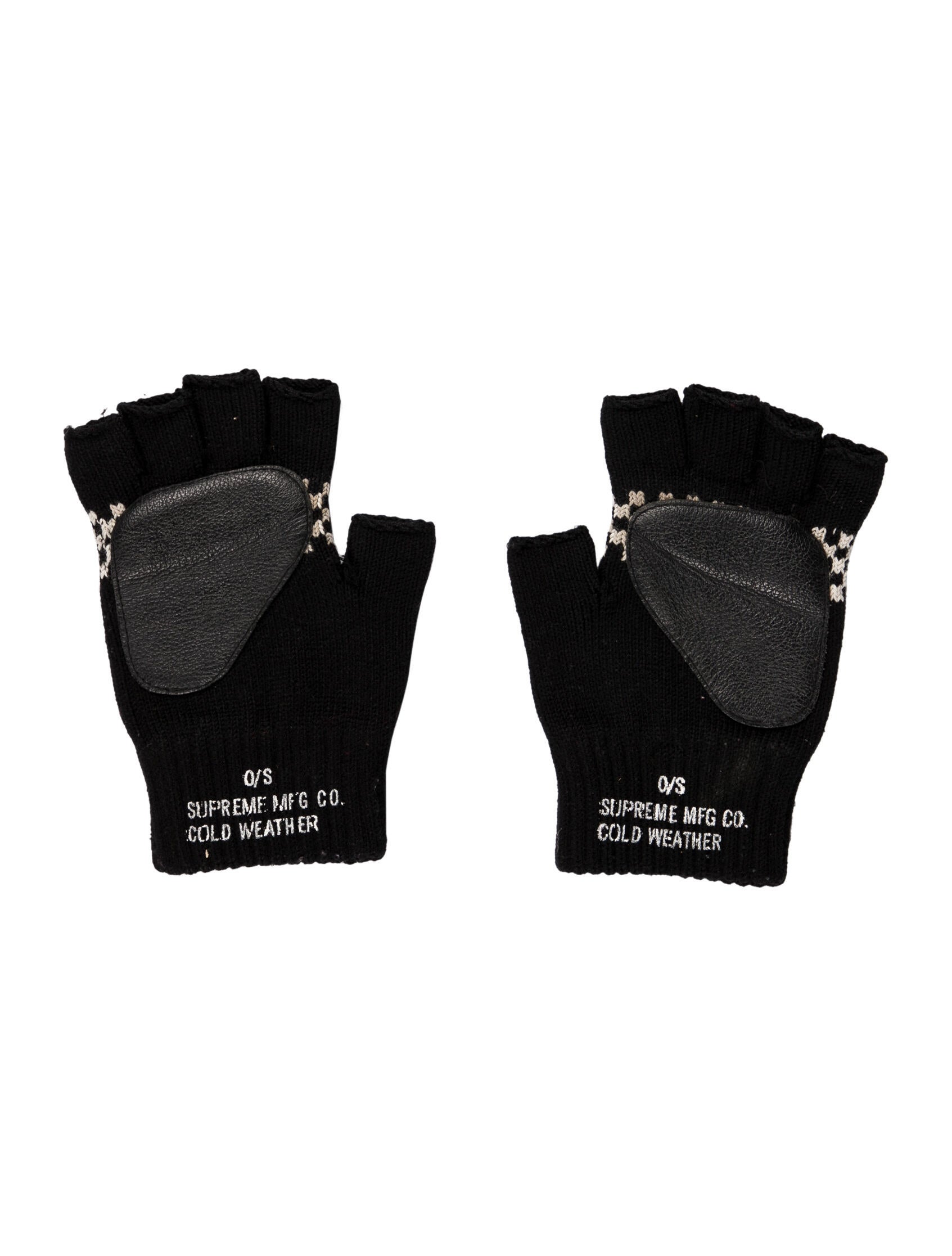 小物 Supreme BLACK FINGERLESS GLOVES Supreme - Fingerless Gloves - UG.SHAFT