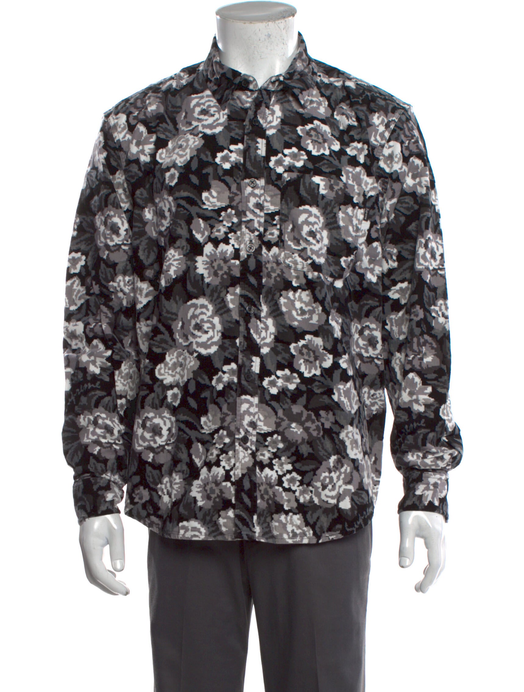 supreme digi floral corduroy shirt