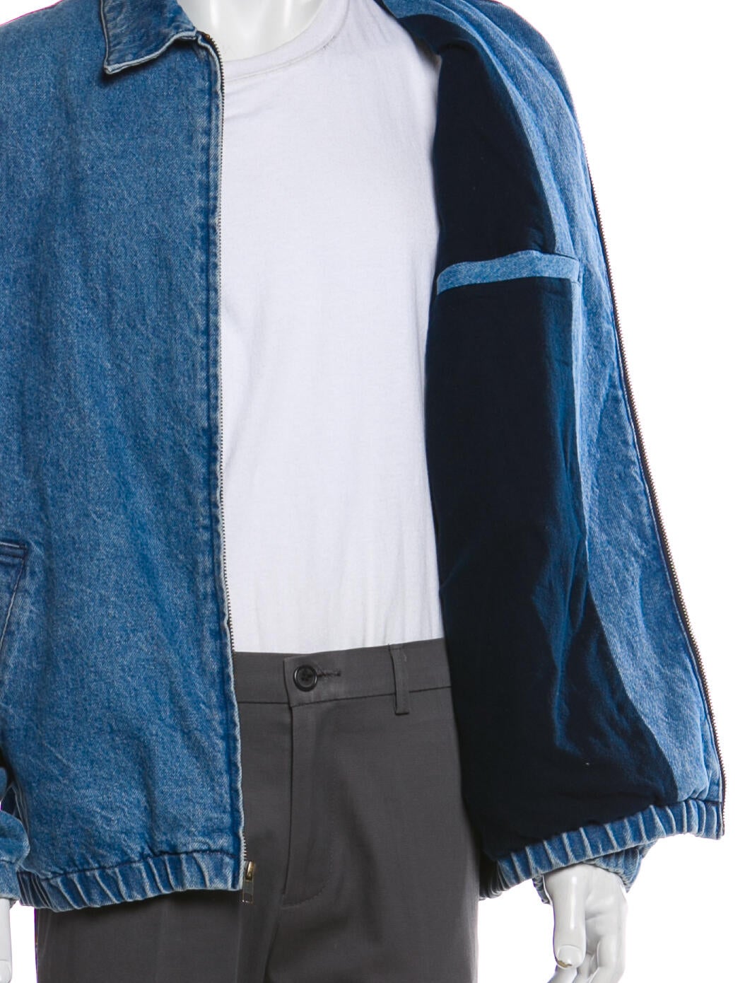 Supreme 2016 Denim Harrington Denim Jacket - Blue Outerwear