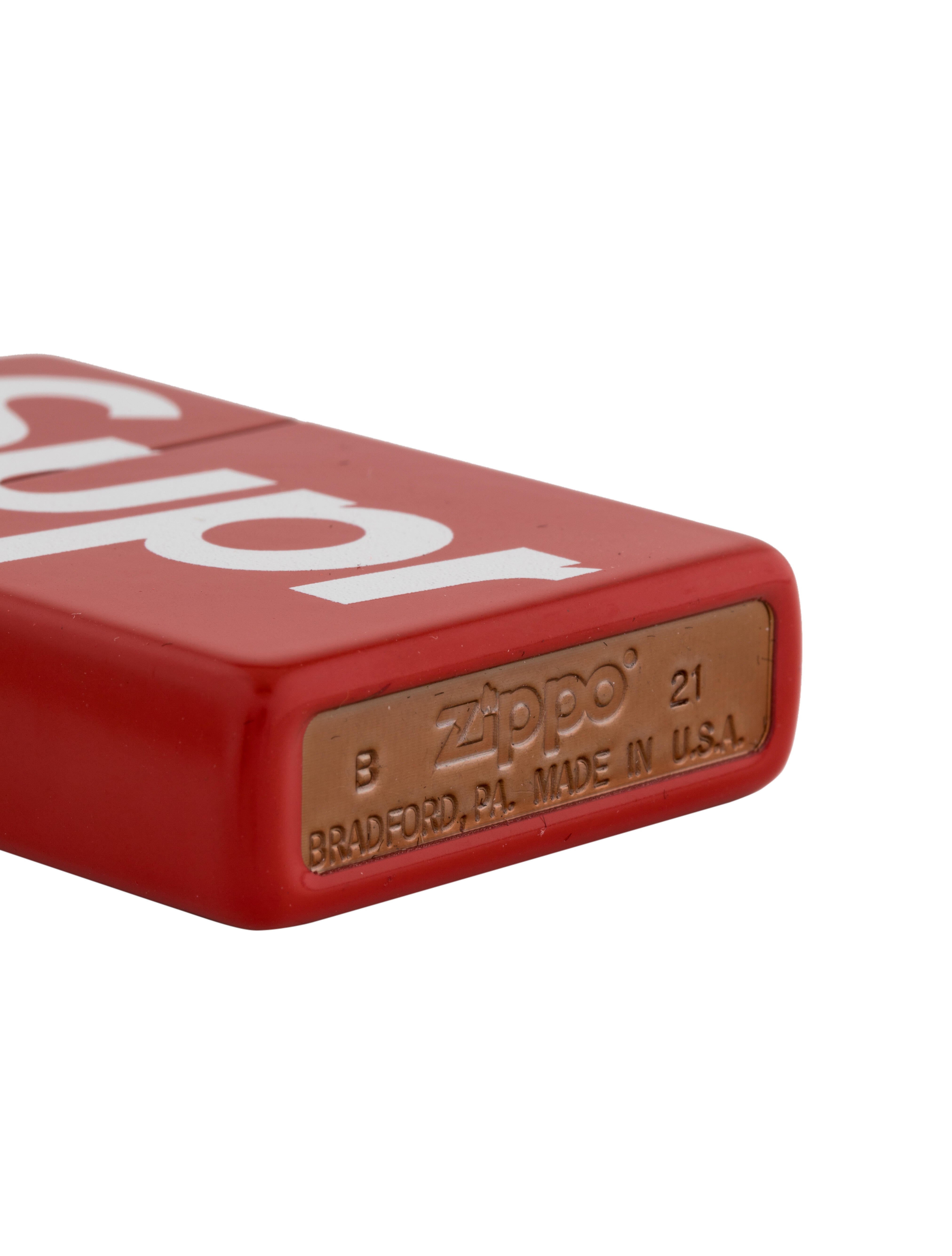 Supreme Logo Zippo (SS22) w/ Tags - Red Lighters, Accessories
