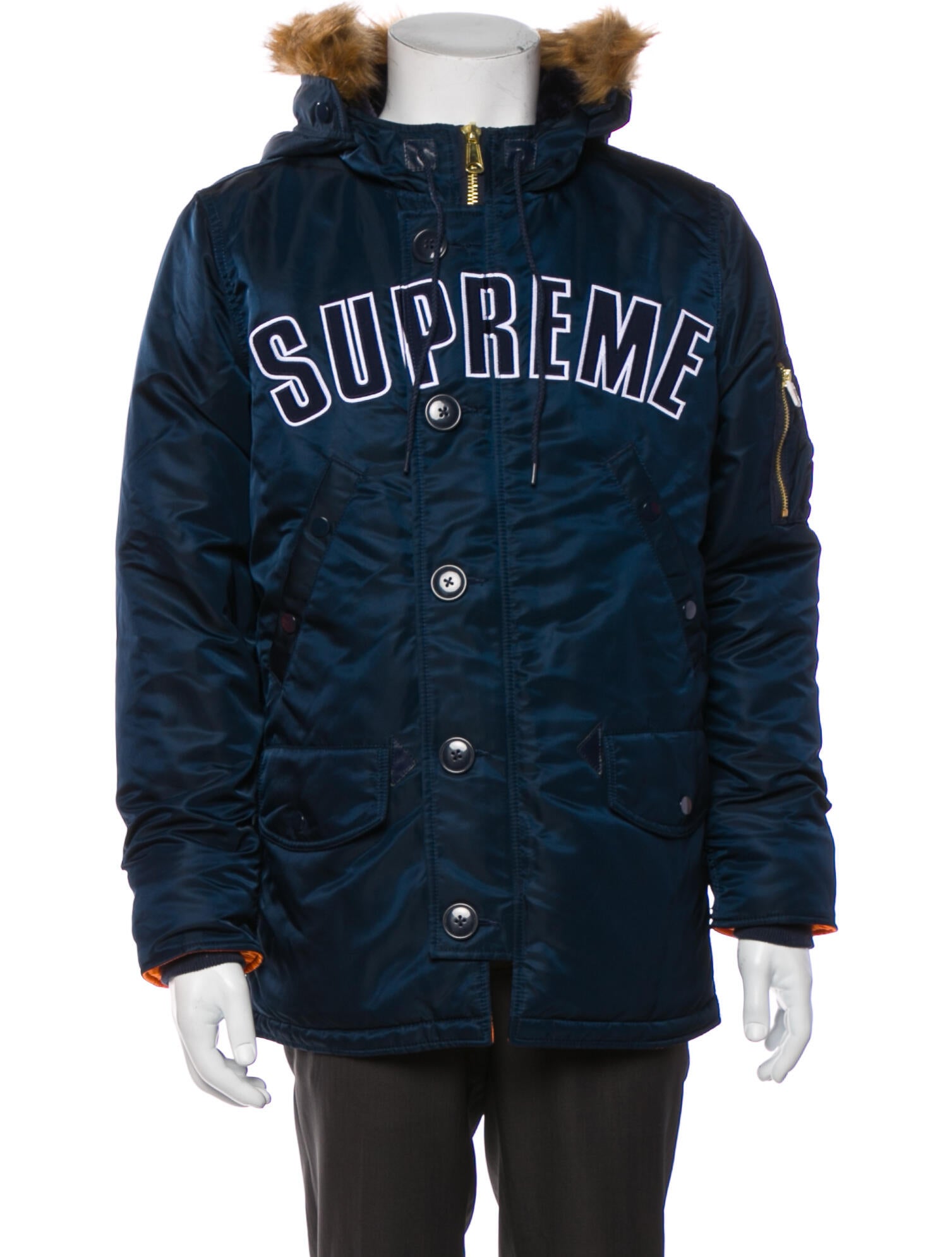Supreme Arc Logo N3B Parka Black Supreme 16AW Arc Logo N3B PARKA