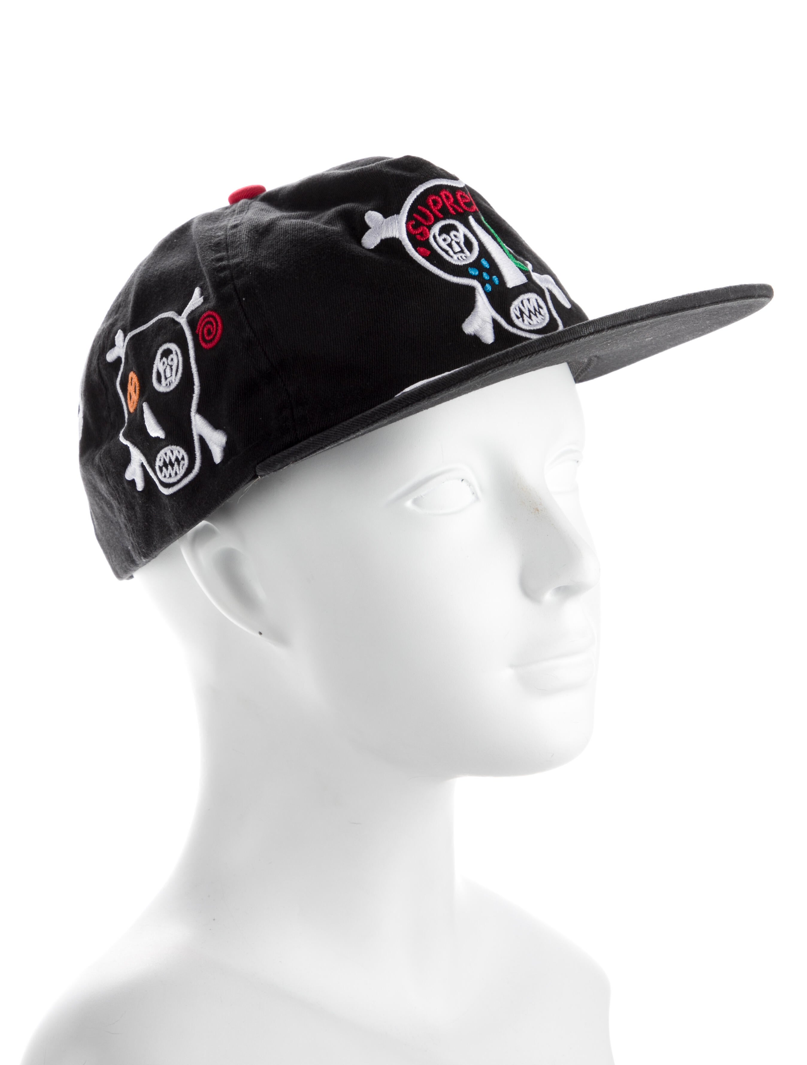 Supreme Clayton Patterson Skulls 5-Panel Hat - Black Hats