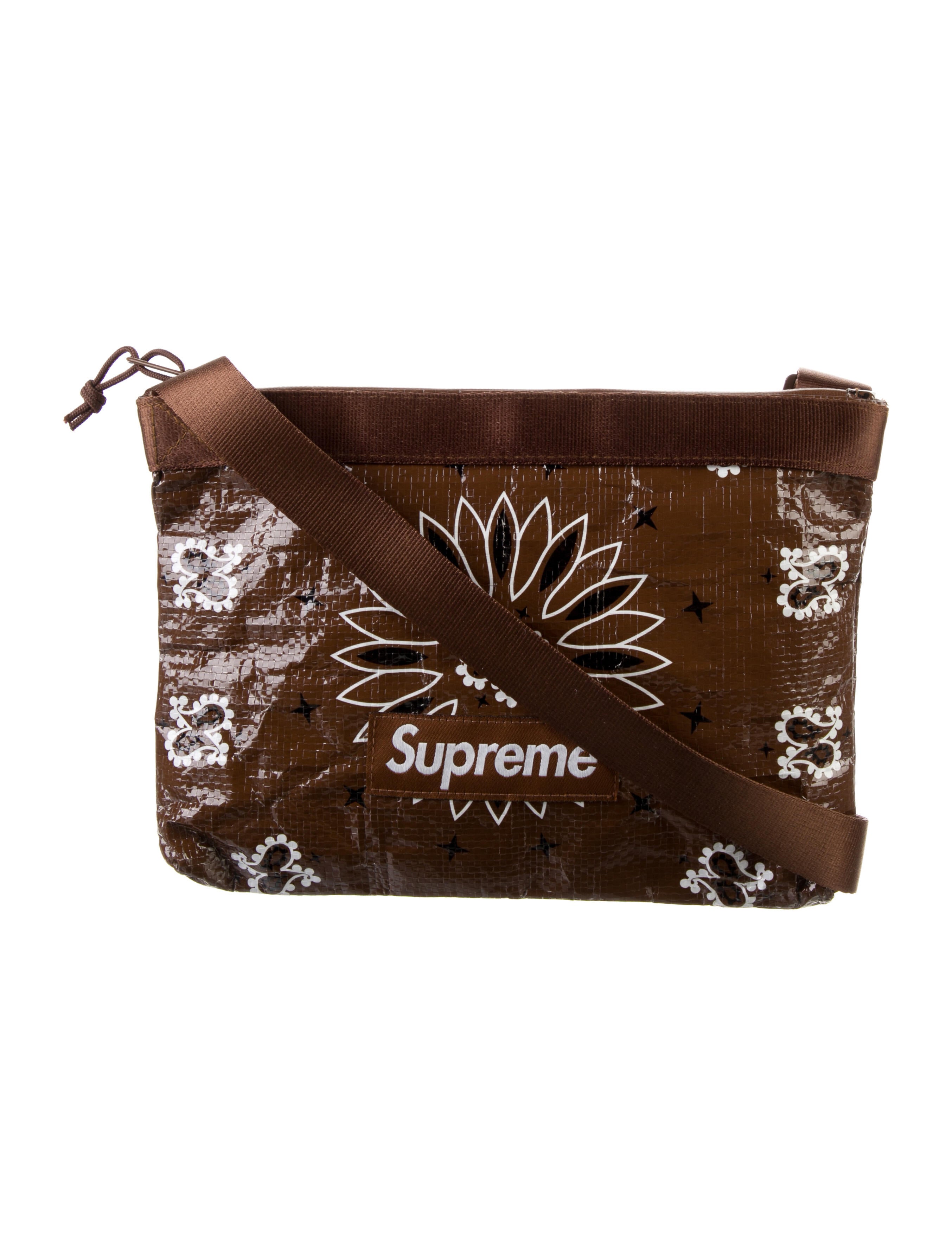 美品 Supreme シュプリーム bandana tarp side bag ブラウン ナイロン ショルダーバッグ ポシェット レディース 601828 【中古】 Supreme SS21 Bandana Tarp Side Bag – Justin Reed