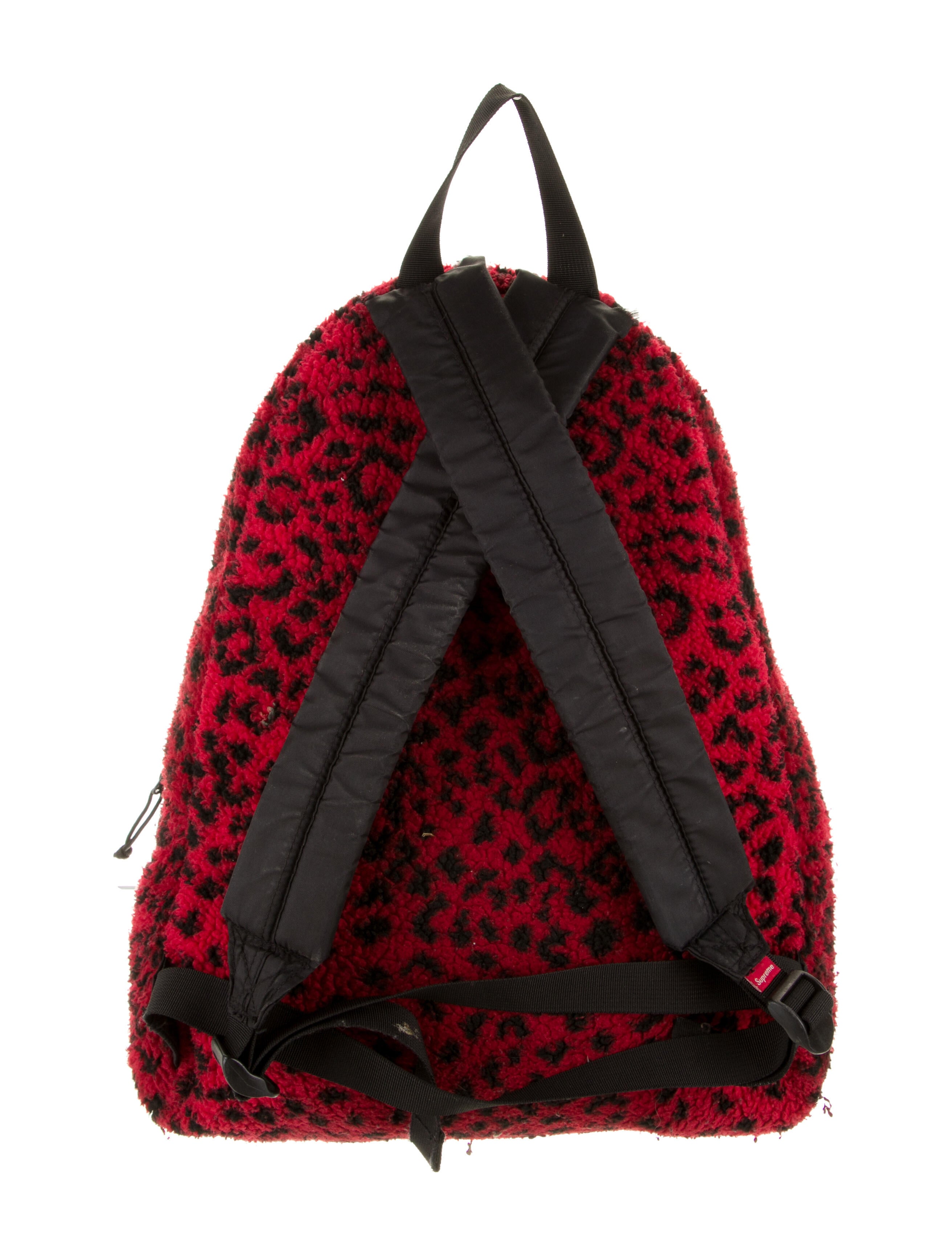 Supreme Leopard Fleece - Red Backpacks, Bags - WSPME58086 | The