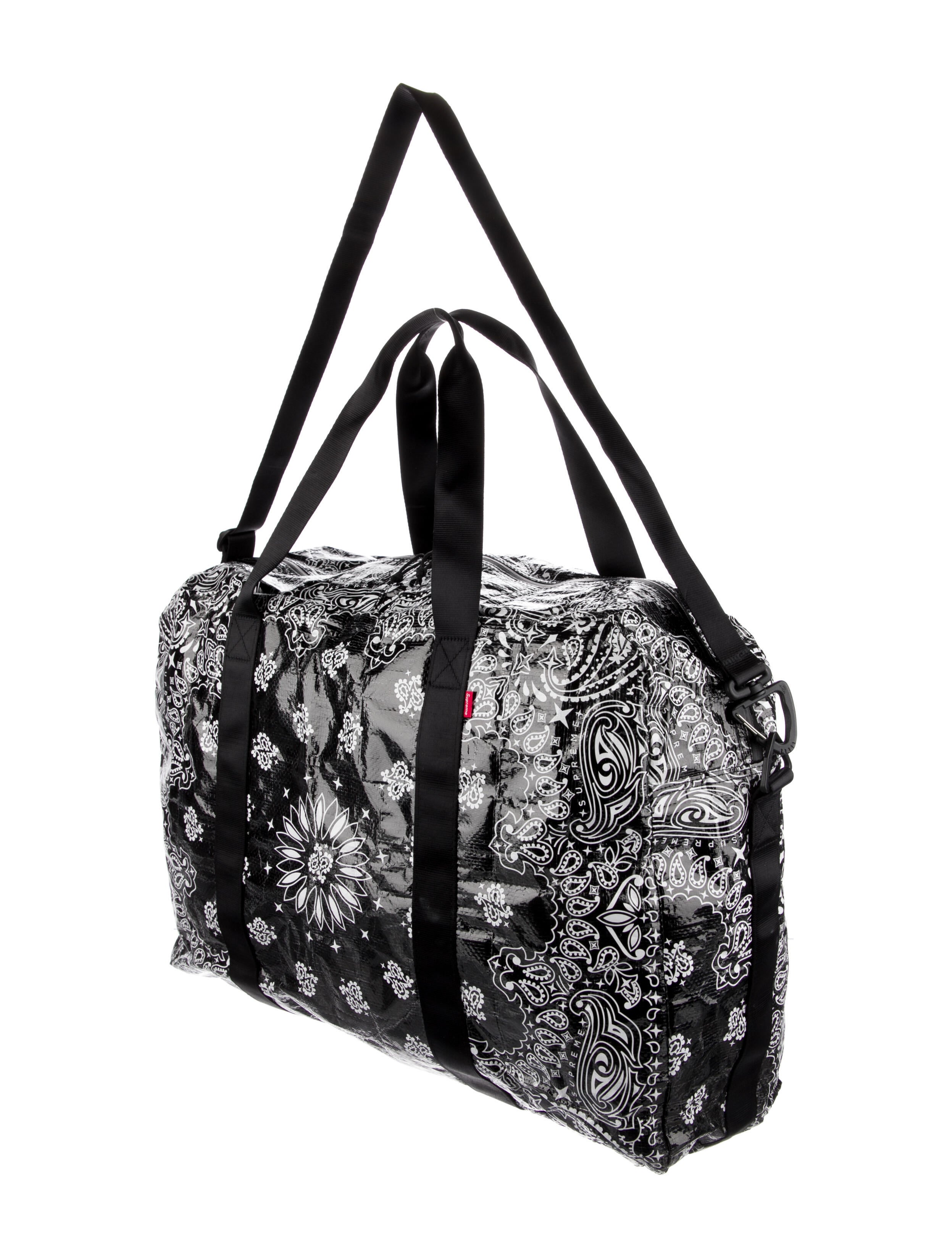 Supreme Bandana Tarp Large Duffle Bag - Black Other, Bags