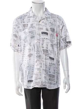 Supreme Receipts Graphic Print Shirt