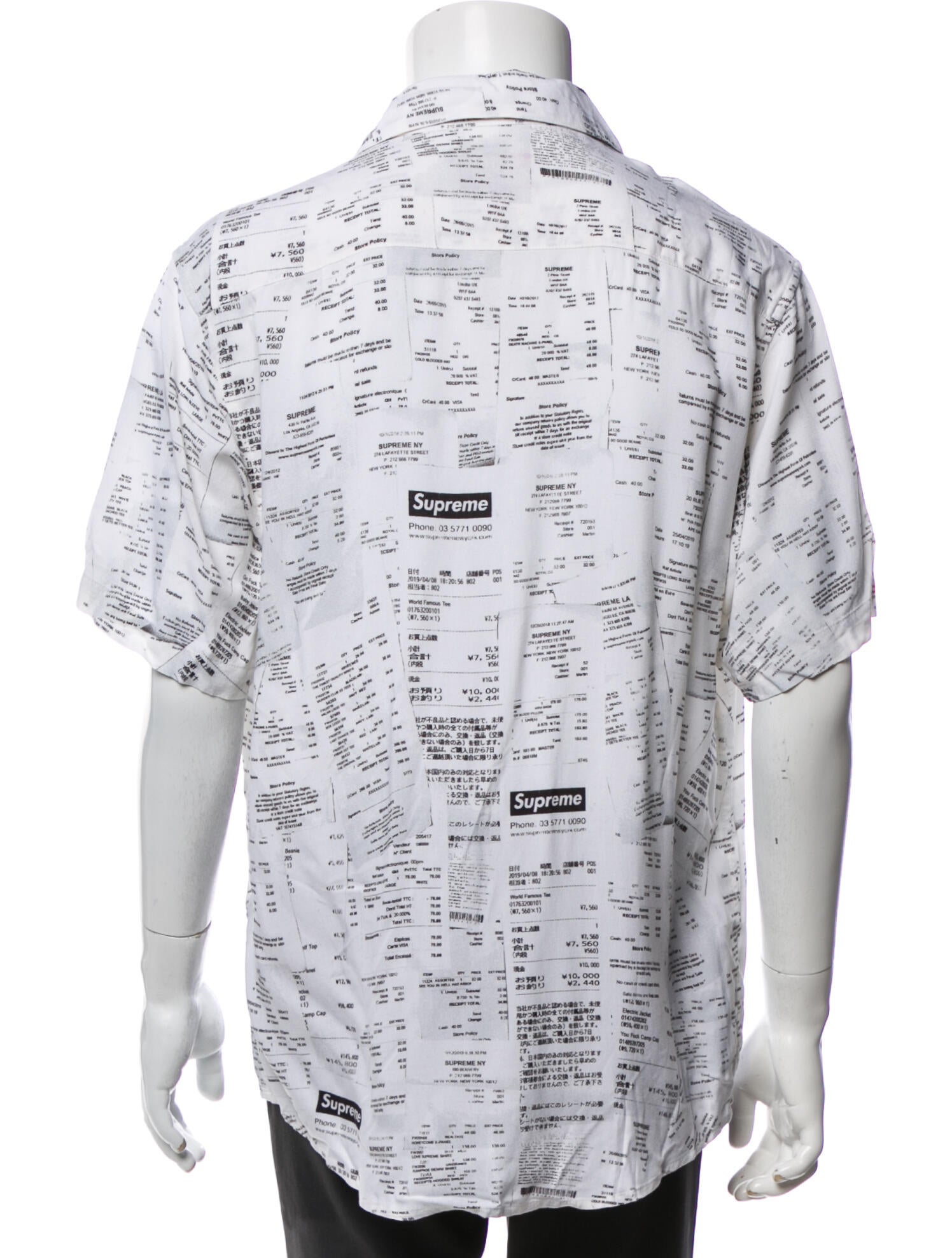 Supreme Receipts Graphic Print Shirt