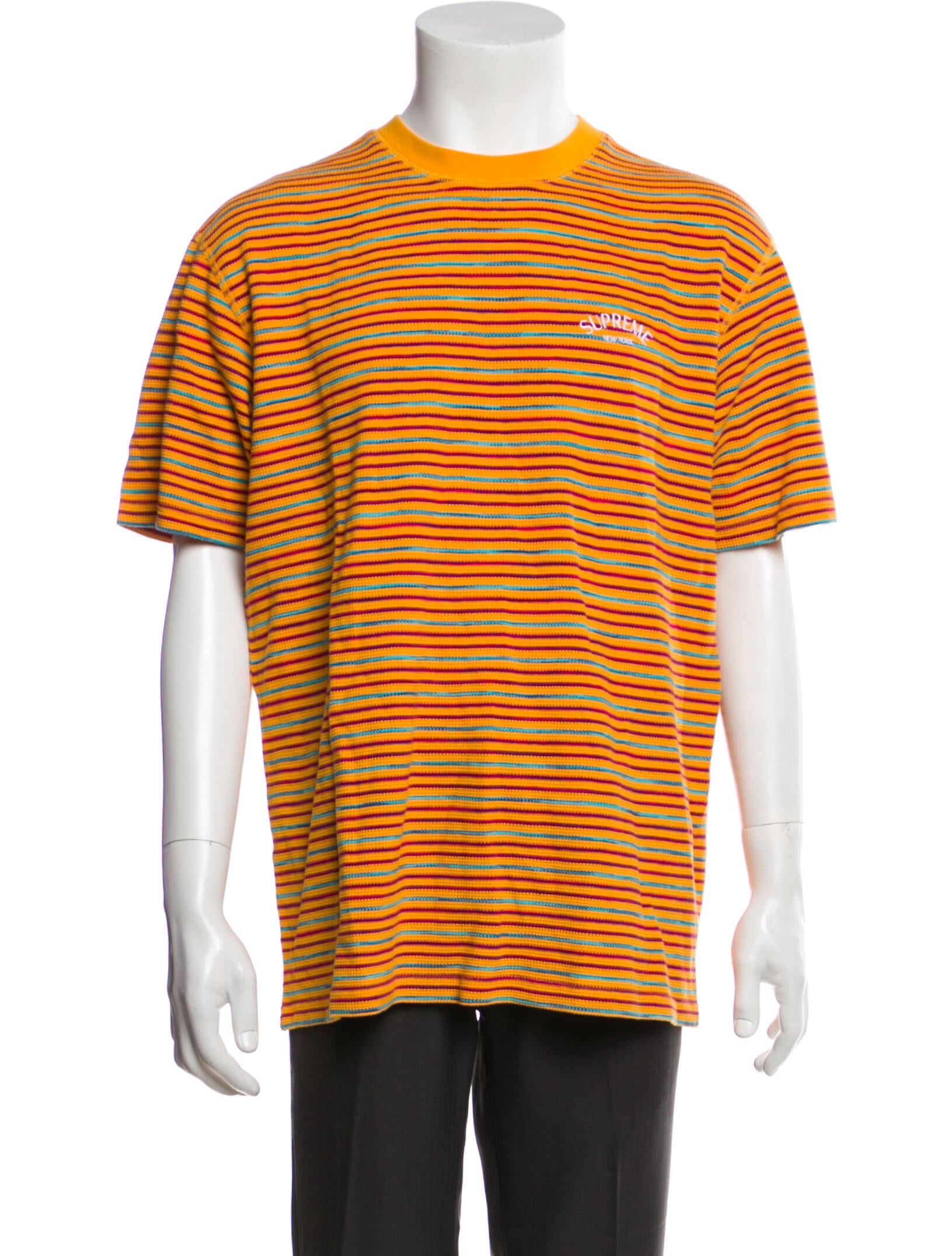 Supreme Stripe Thermal S/S Top L 新品 Size Chart Supreme Hanes Shirt Fit Supreme Loose Fit Multi Stripe
