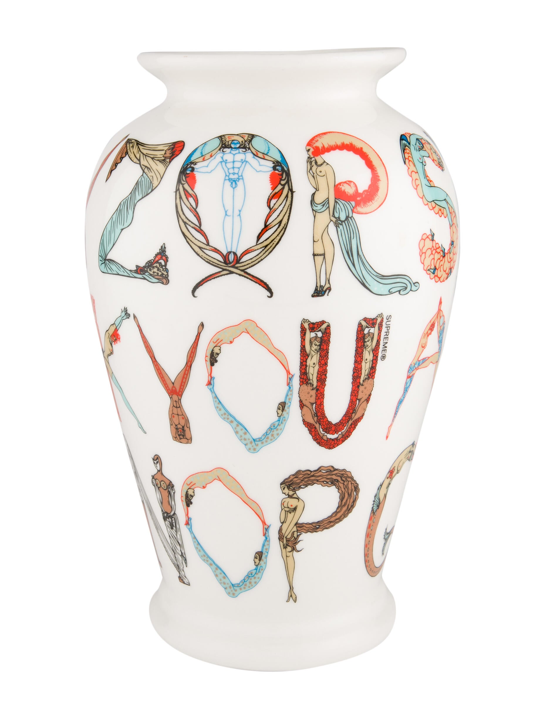 Supreme 2018 Alphabet Vase - White Decorative Accents, Decor
