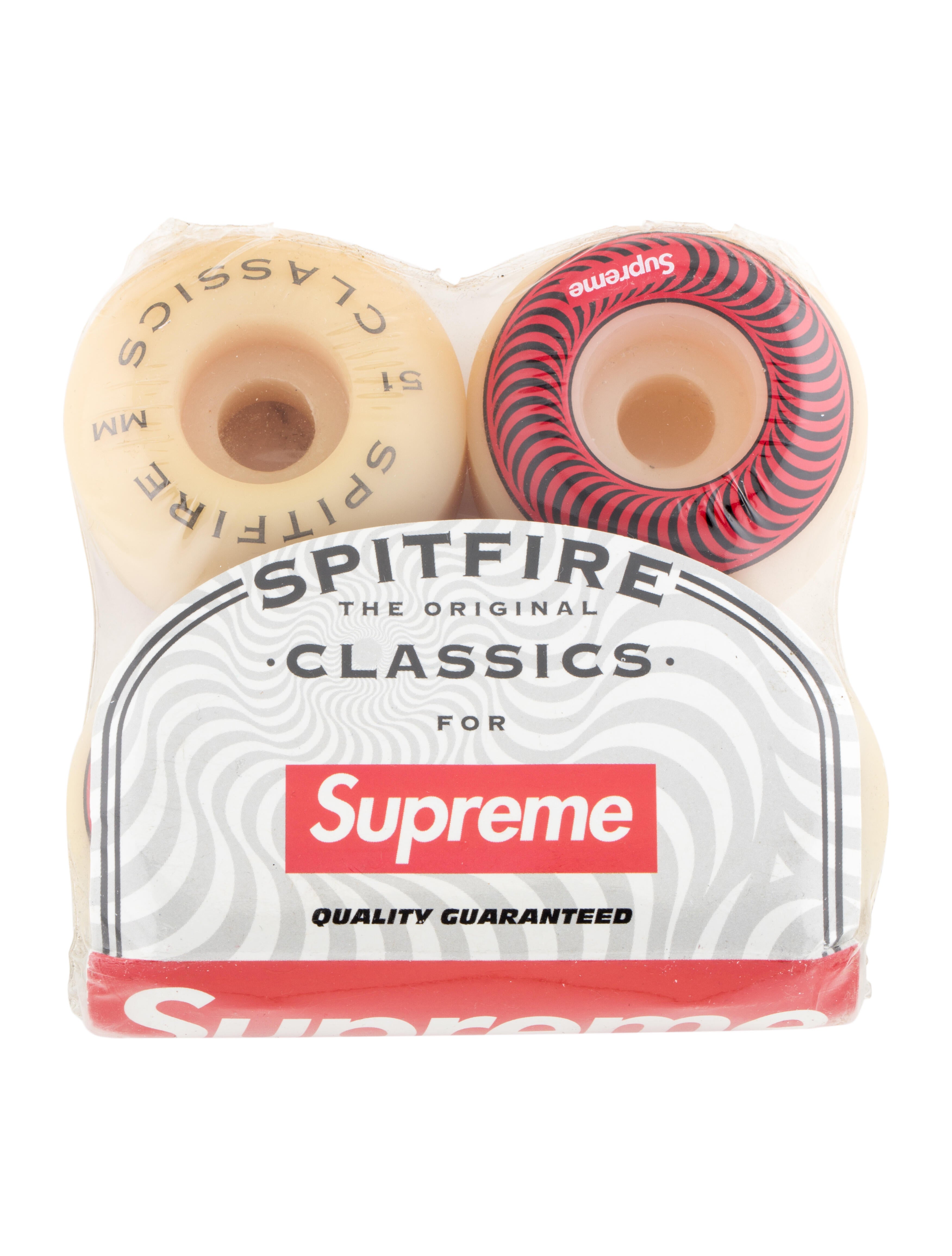 Supreme x Spitfire Classic Wheels 51MM (Set of 4) w/ Tags - Neutrals ...