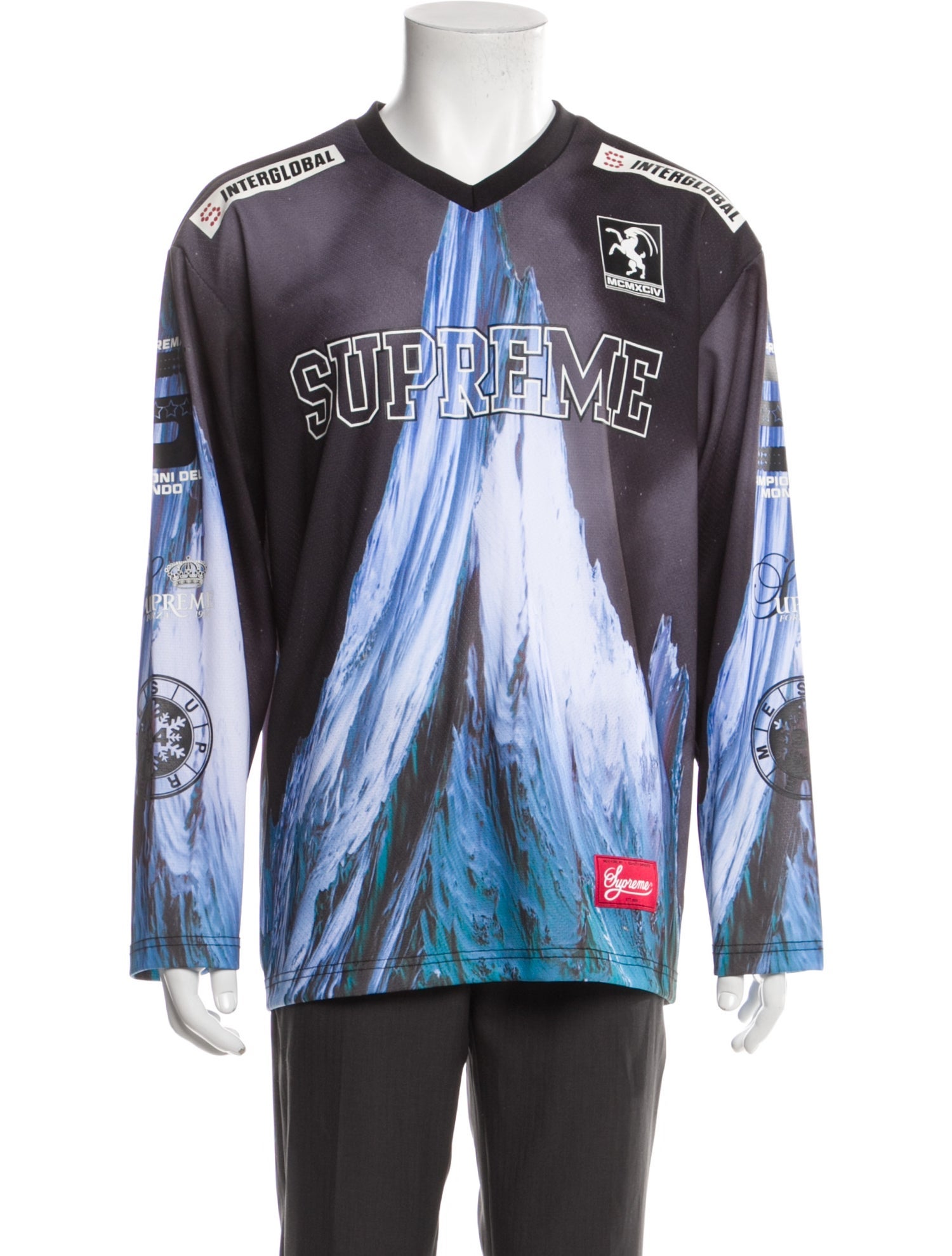 Supreme 2021 Mountain Hockey Jersey Henley - Black T-Shirts 