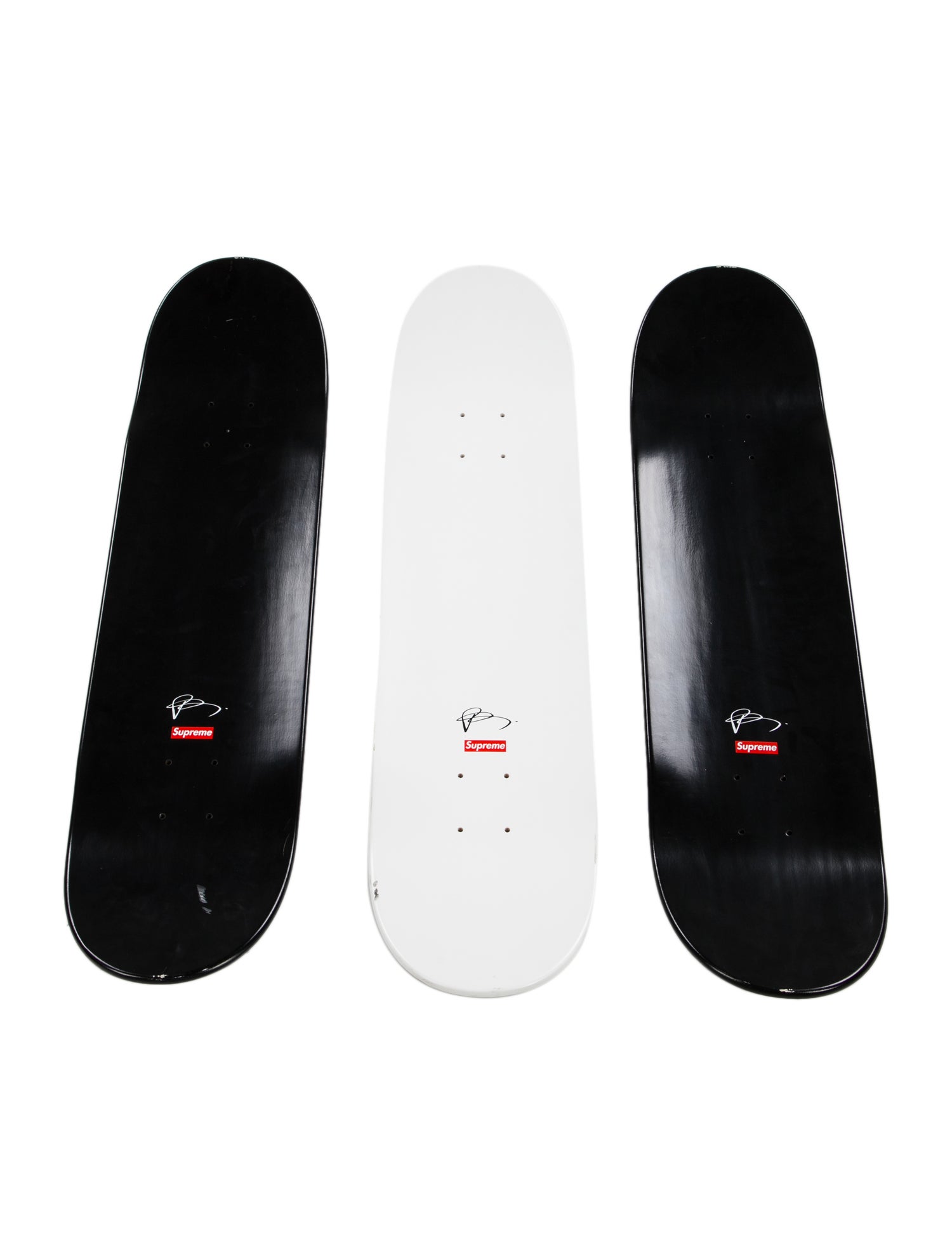 Supreme × Robert Longo 3枚コンプリートセット Supreme X Robert Longo 3- piece Skateboard Decks - Black Skate