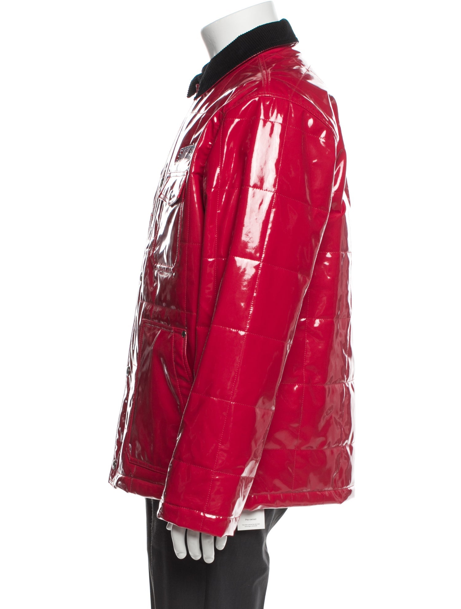 ★他サイトで売れました★ Supreme 正規品Quilted Patent Vinyl Work Jacket Quilted Patent Vinyl Work Jacket - Supreme
