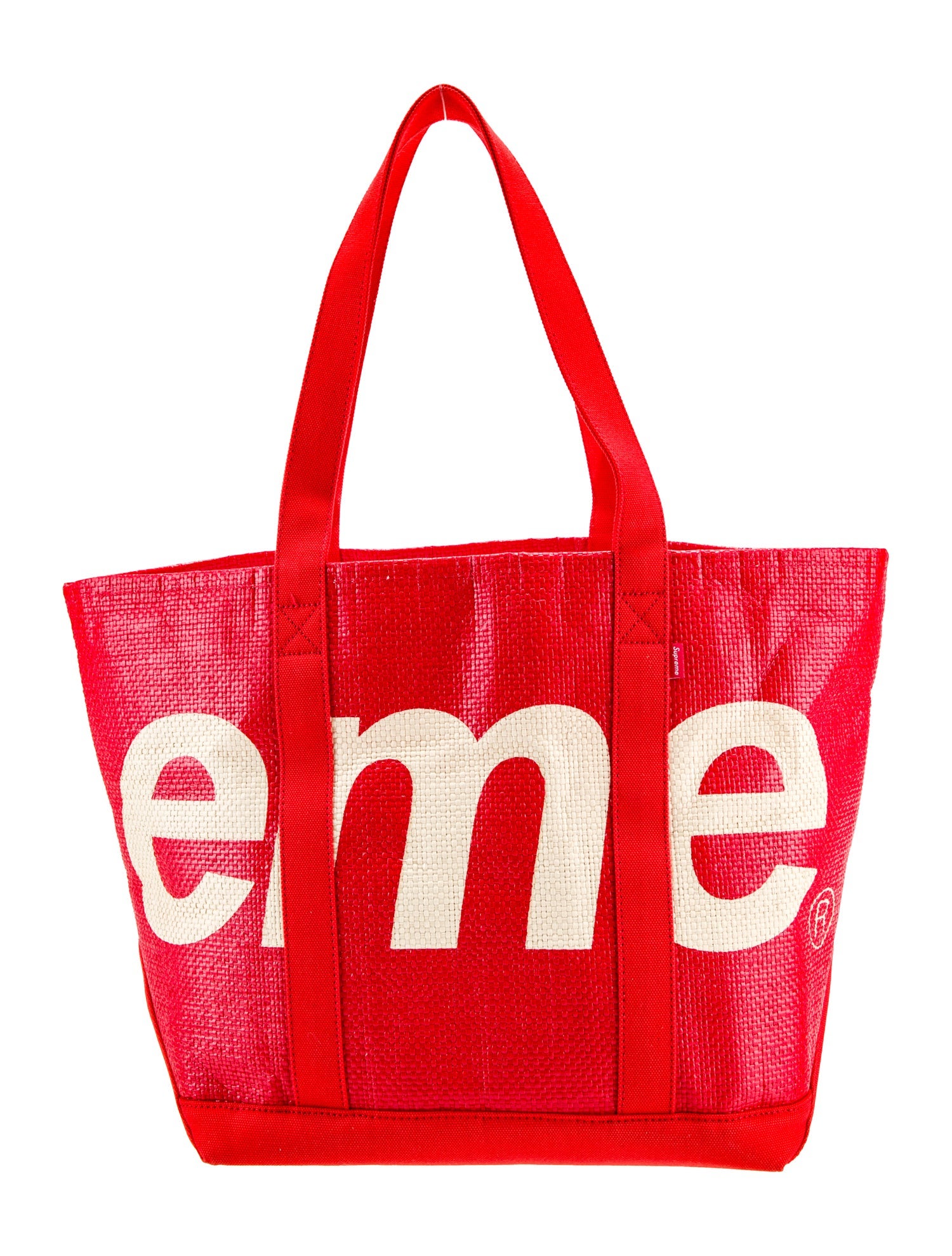 Supreme Raffia Tote - Red Totes, Bags - WSPME74243 | The RealReal
