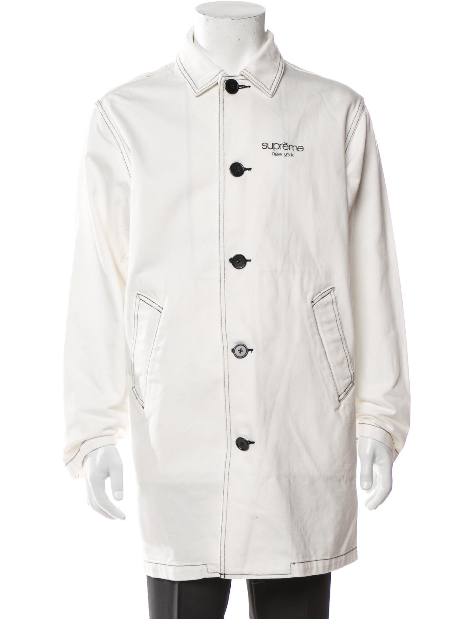 Supreme 2018 Washed Work Parka - White Outerwear, Clothing