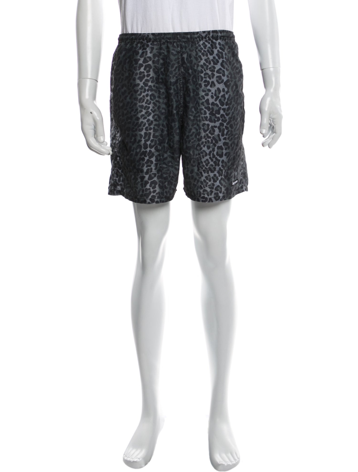 Supreme 2015SS Leopard Water Short Supreme 2015 Leopard Water Swim Trunks - Grey Swimwear, Clothing