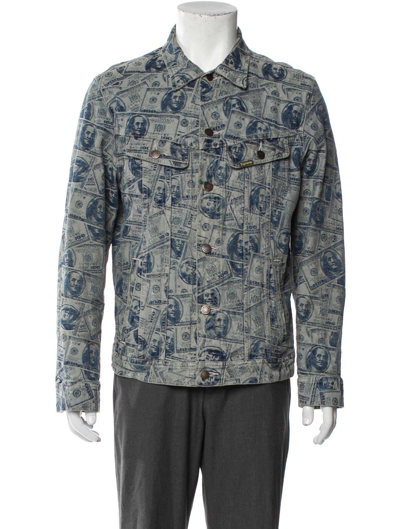 Supreme 100 dollar Bill Trucker Jacket