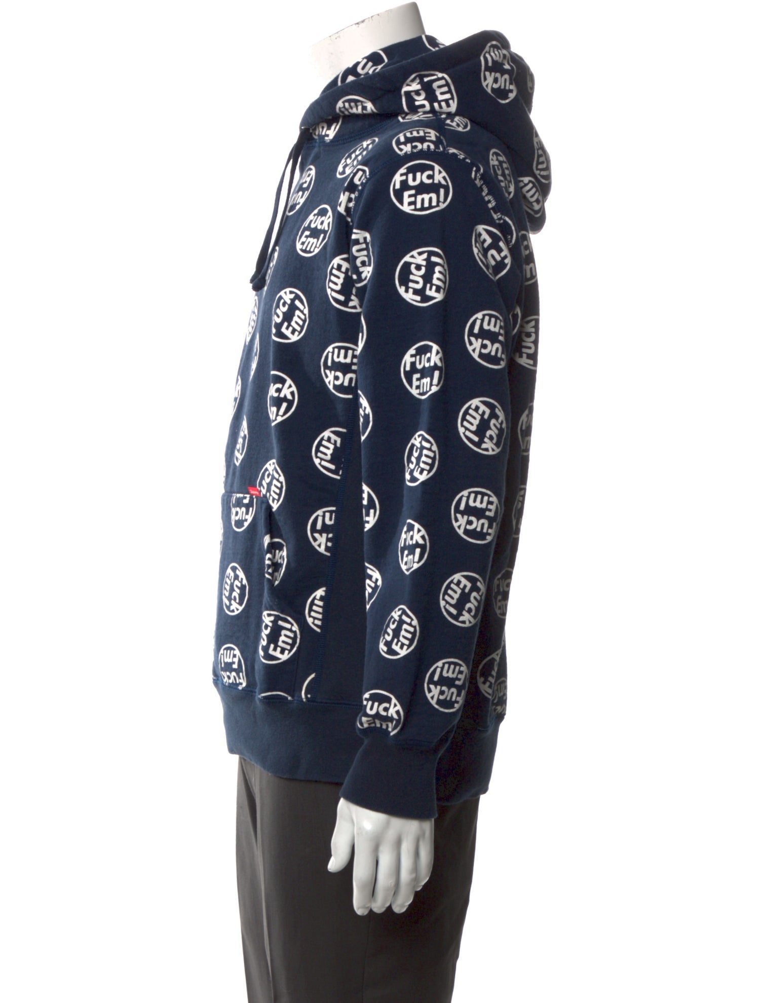 Supreme 2014 Fuck Em Hoodie - Blue Sweatshirts & Hoodies, Clothing