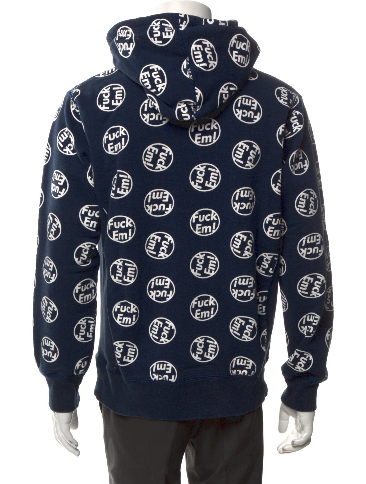 Supreme 2014 Fuck Em Hoodie - Blue Sweatshirts & Hoodies, Clothing