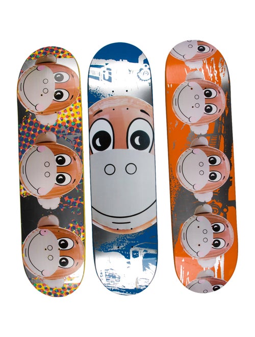 Supreme Set of 3 Jeff Koons Monkey Train Skateboard Decks