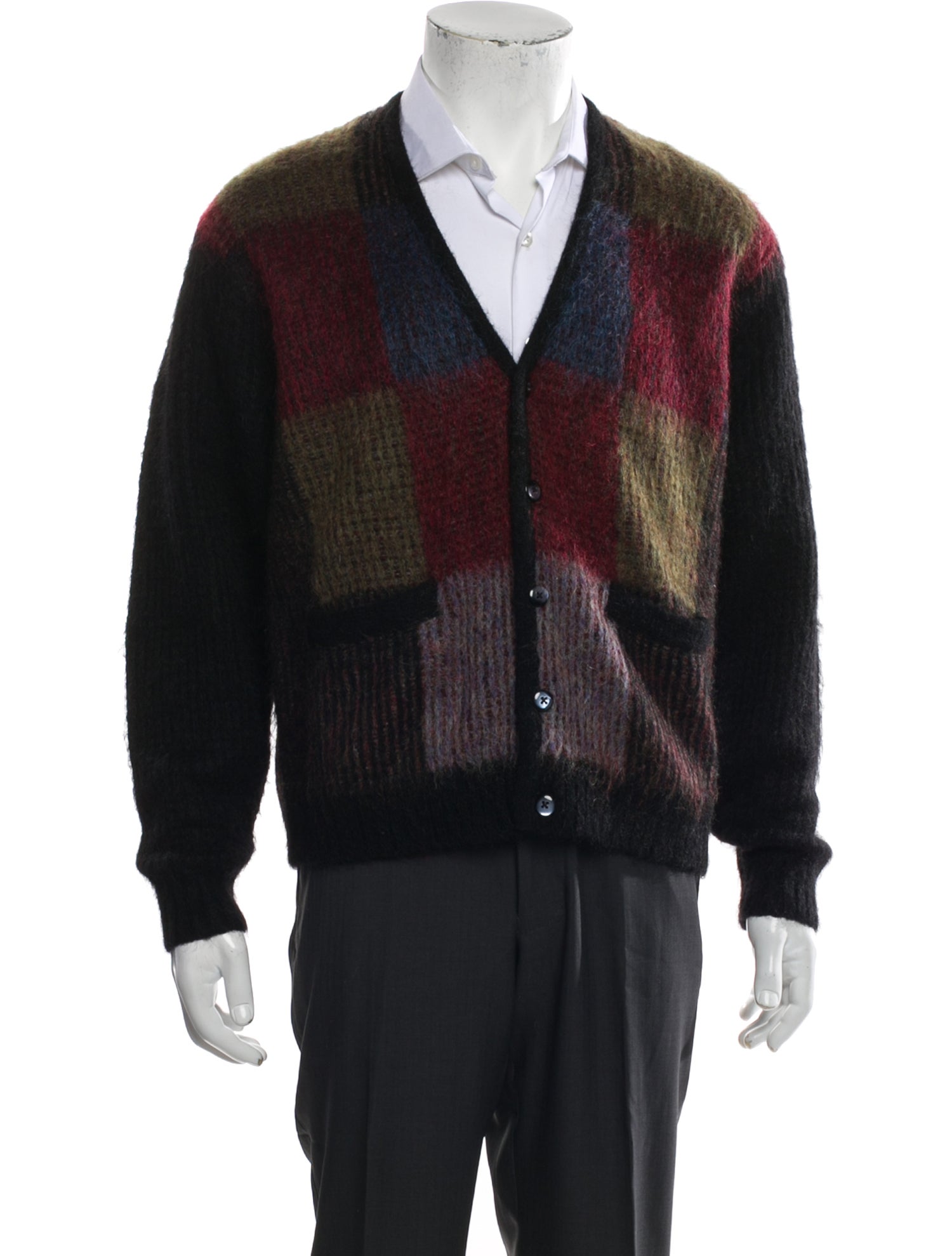 Supreme 2022 Brushed Grid Cardigan - Black Sweaters Supreme 2022 Brushed Grid Cardigan - Black Sweaters