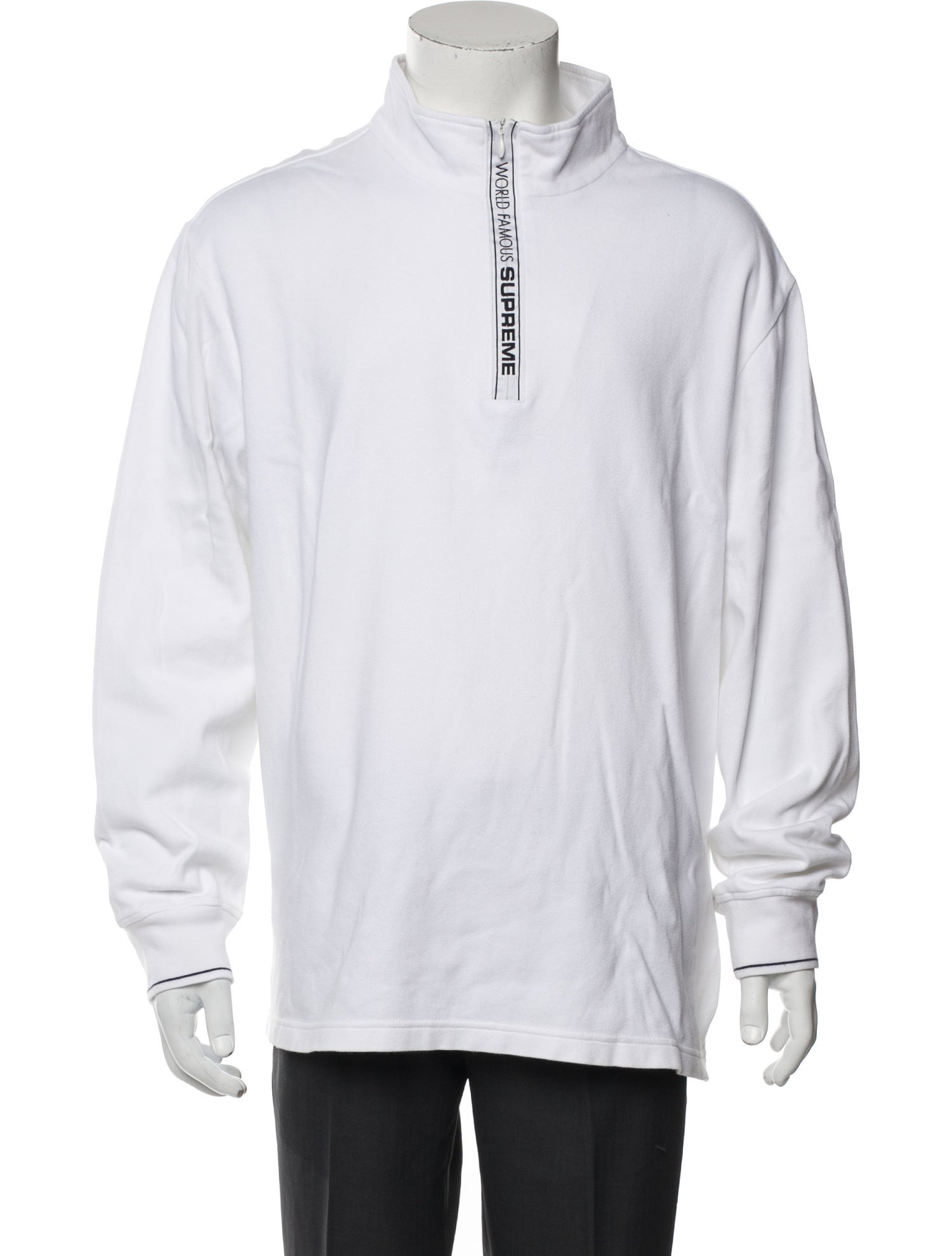 Supreme World Famous Half Zip Graphic Print Pullover