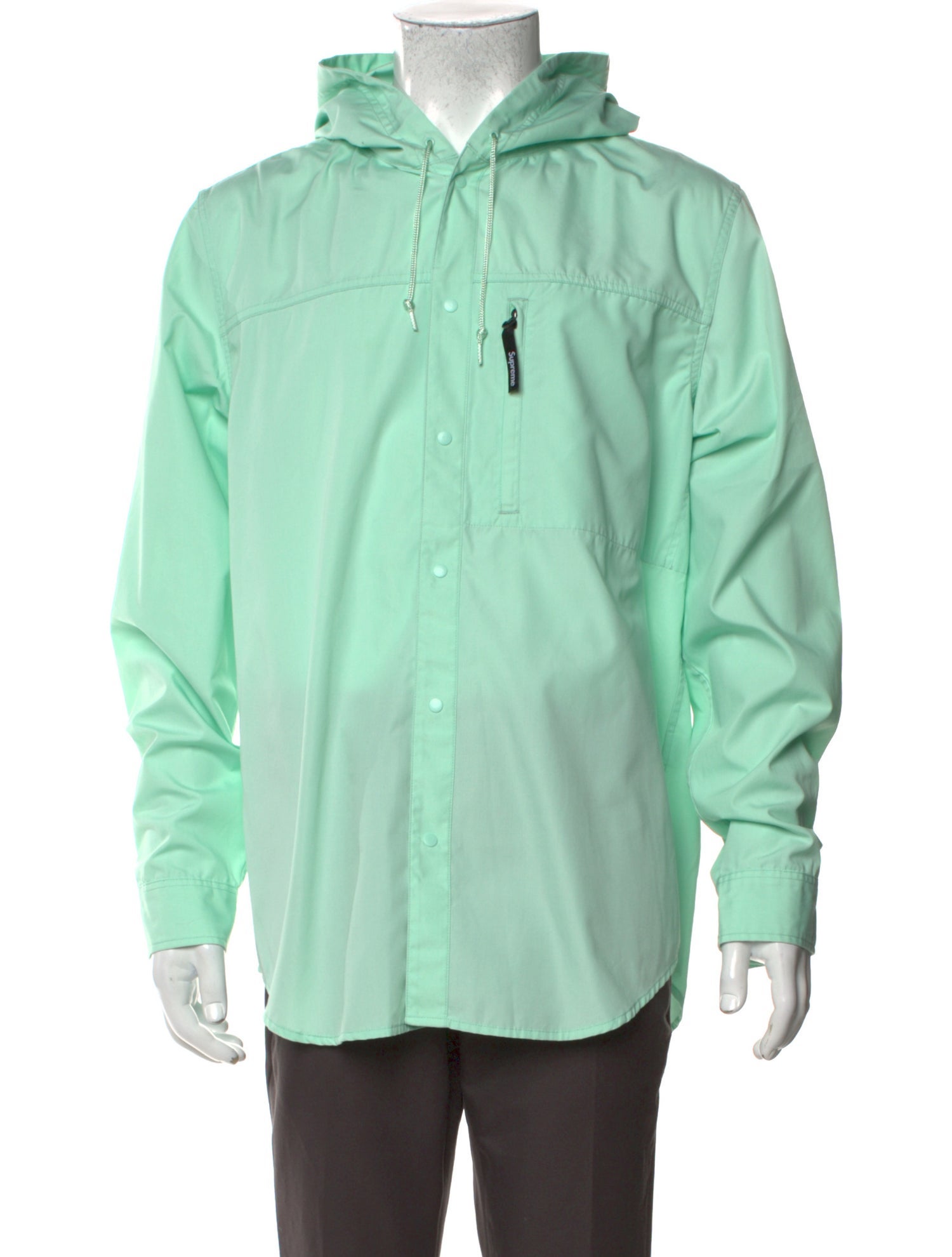 Supreme 2016 Hooded Snap Front Denim Shirt