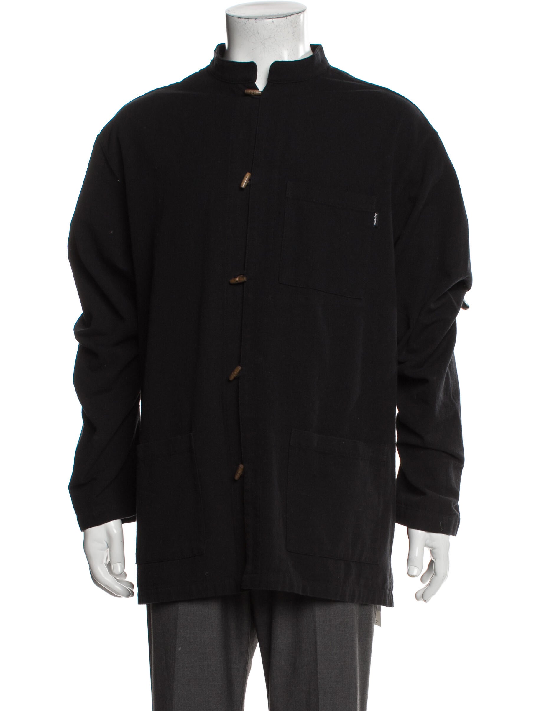 Supreme Woven Toggle Long Sleeve Shirt