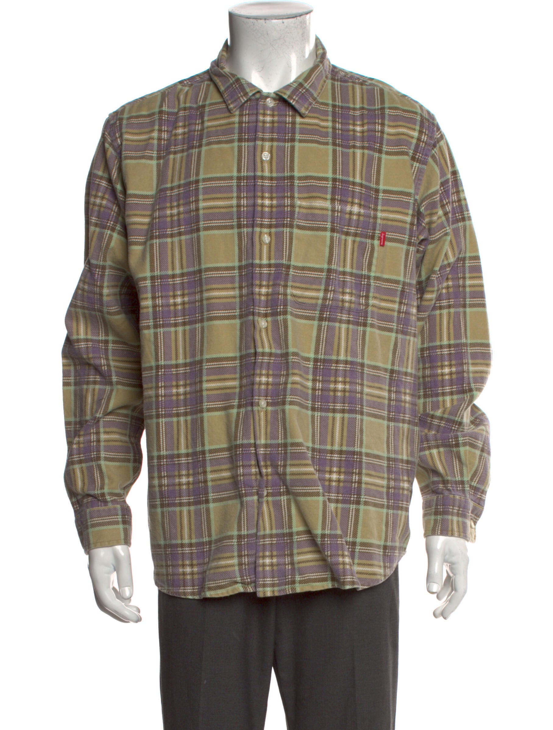 Supreme Plaid Flannel Plaid Print Shirt