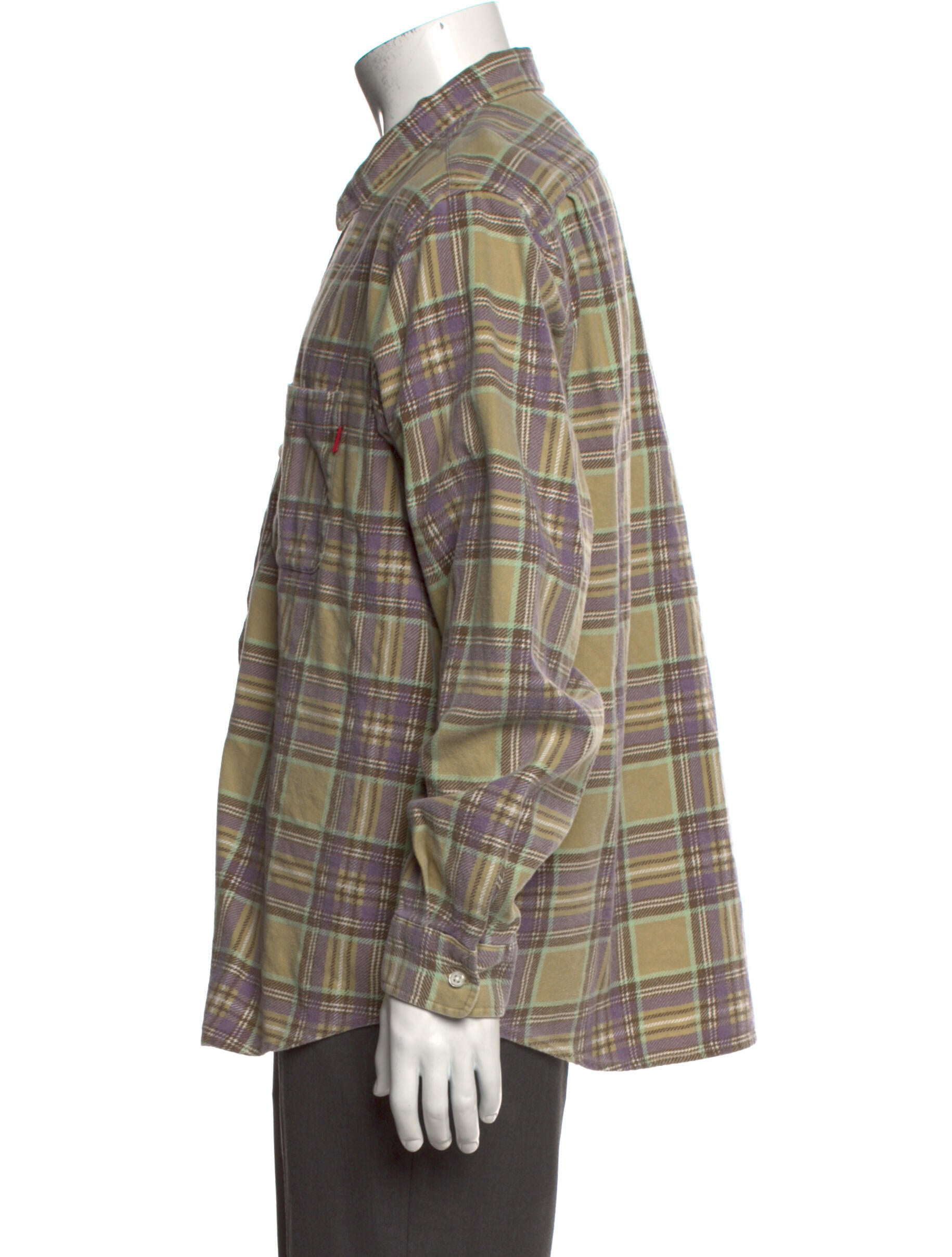 Supreme Plaid Flannel Plaid Print Shirt