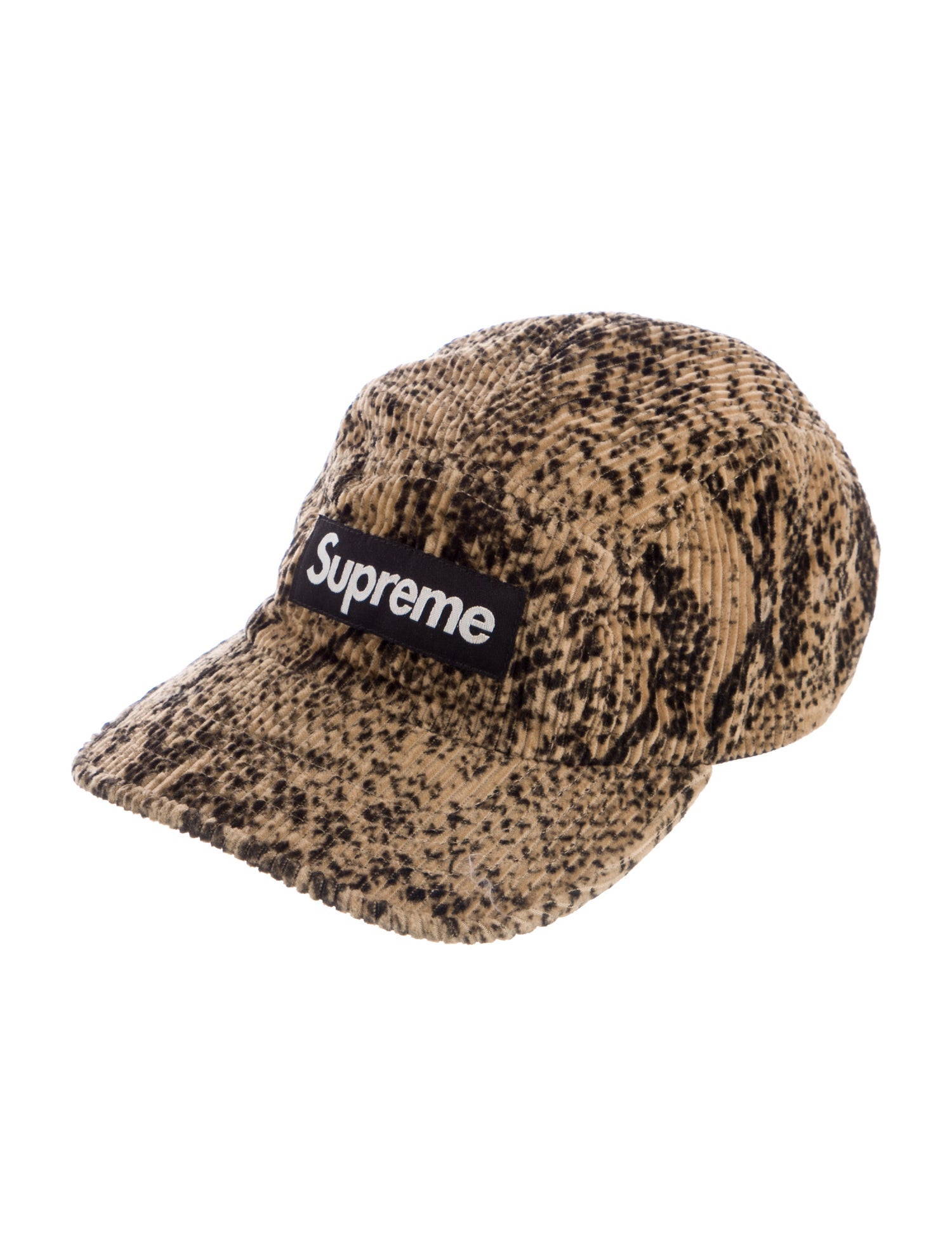 シュプリーム　Velvet Camp Cap Supreme Leopard Velvet Camp Cap (SS24) Tan Authentic New Box