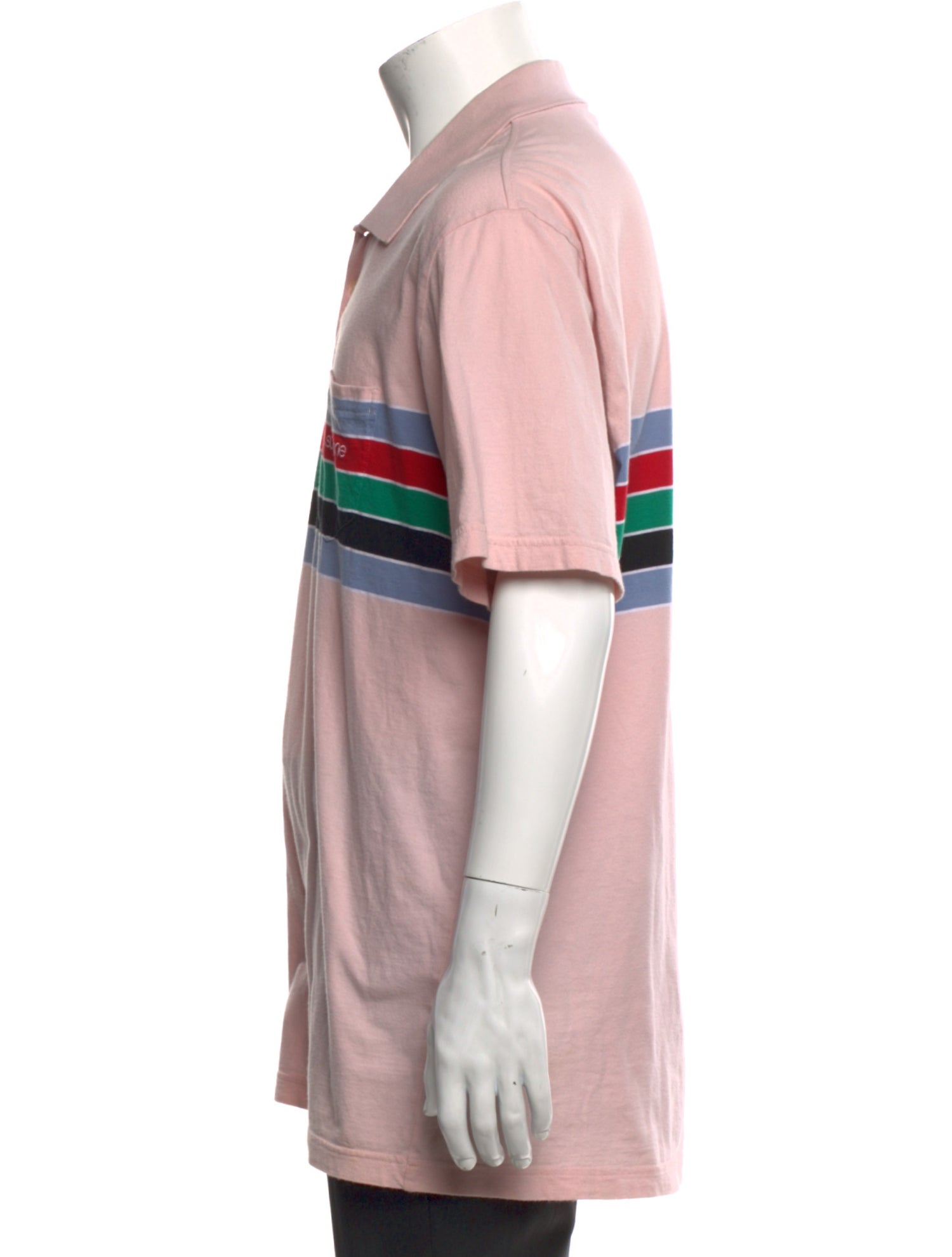 Supreme Striped Crew Neck Polo Shirt