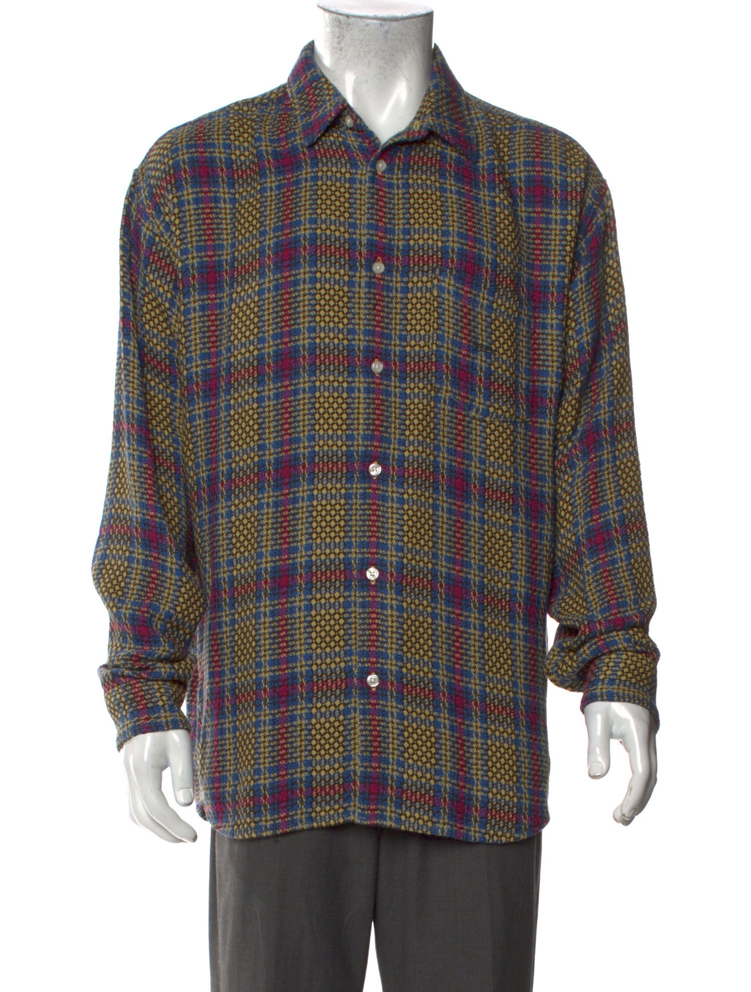 Supreme Basket Weave Plaid Print Shirt
