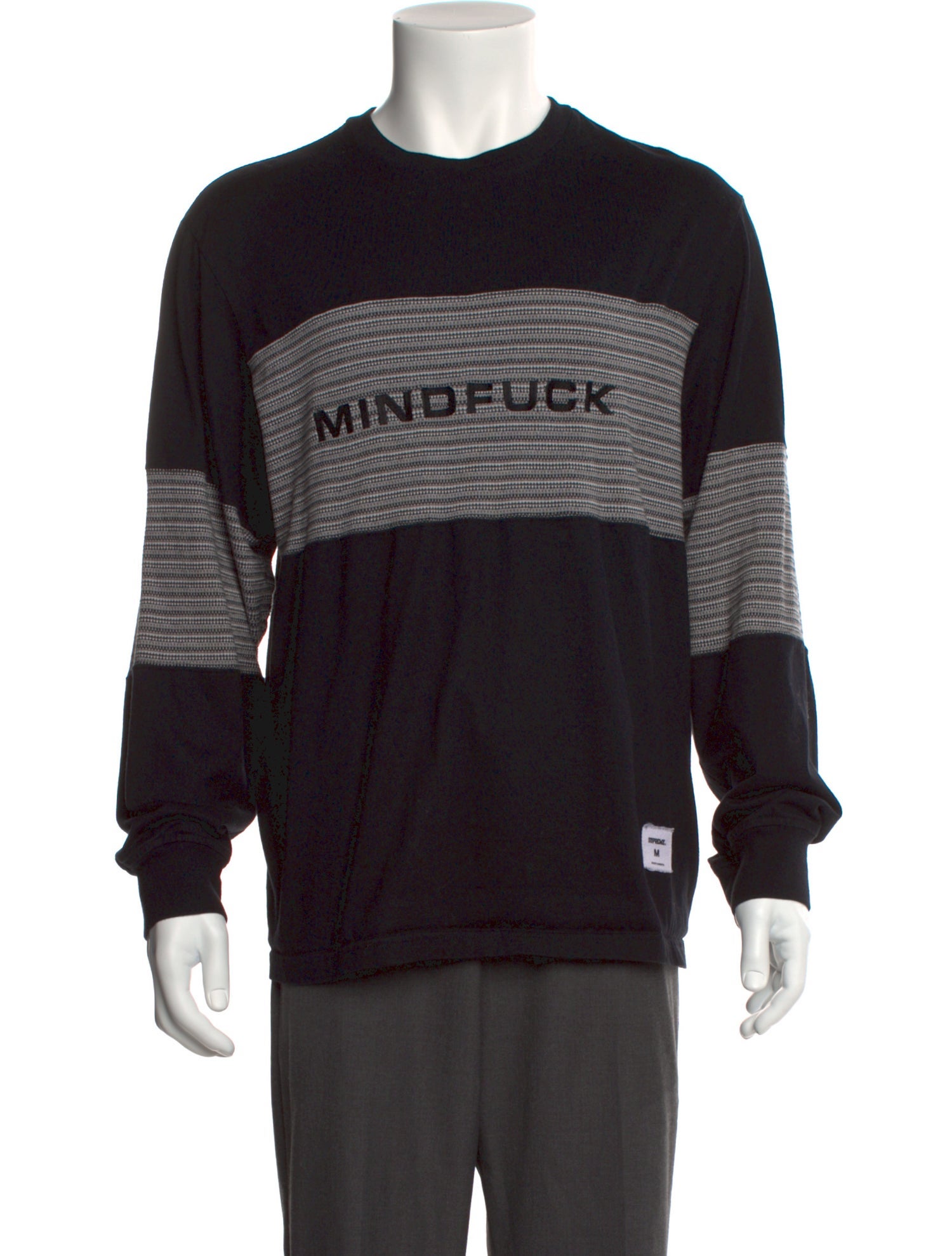 Tシャツ・カットソー Supreme Mindfuck L/S Top AW 19 FW 19 WEEK 11 Supreme Mindfuck L/S Tee Black Men's - FW19 - US