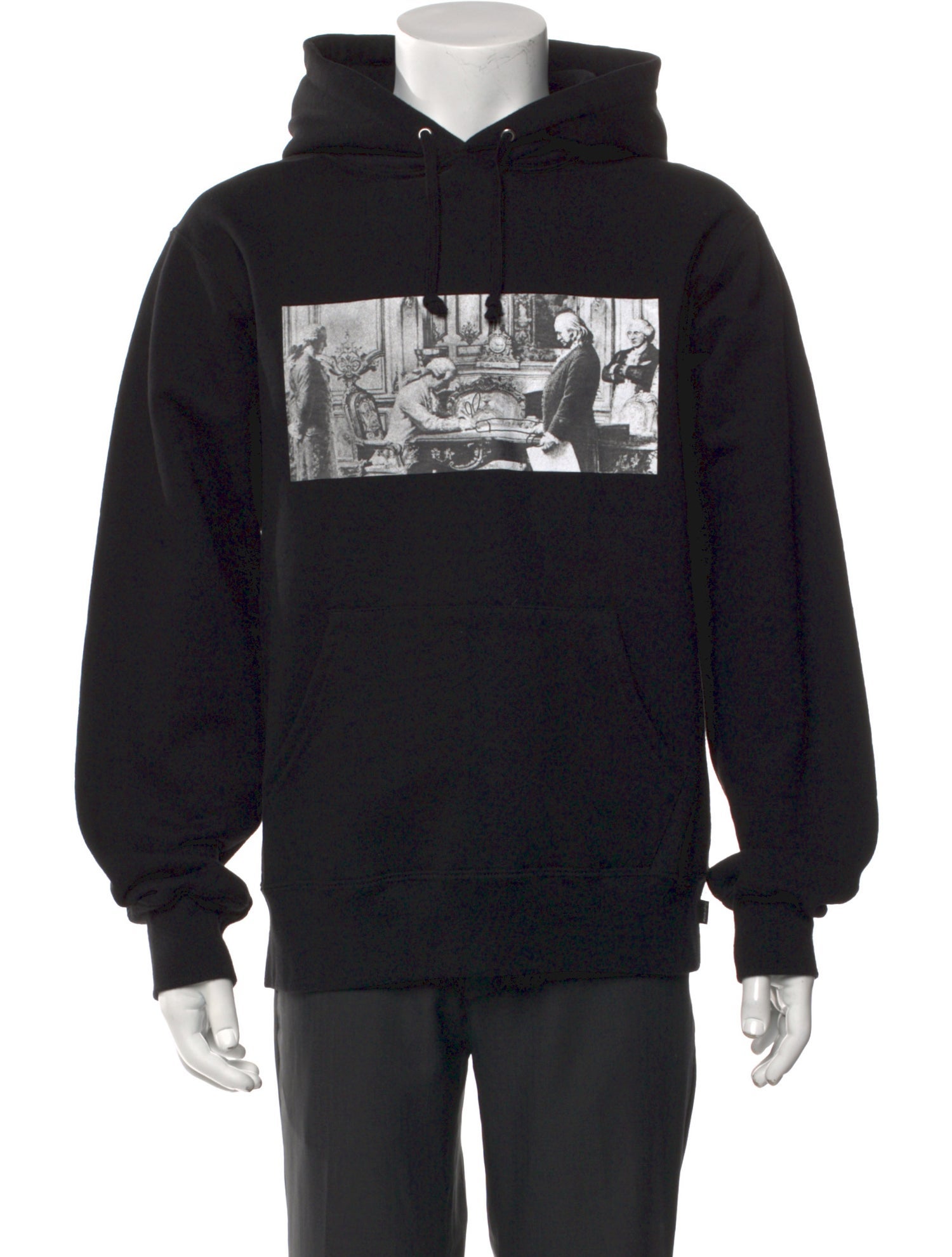 Supreme 2018 Mike Kelley Franklin Signing the Treaty of Alliance with French Officials Hoodie