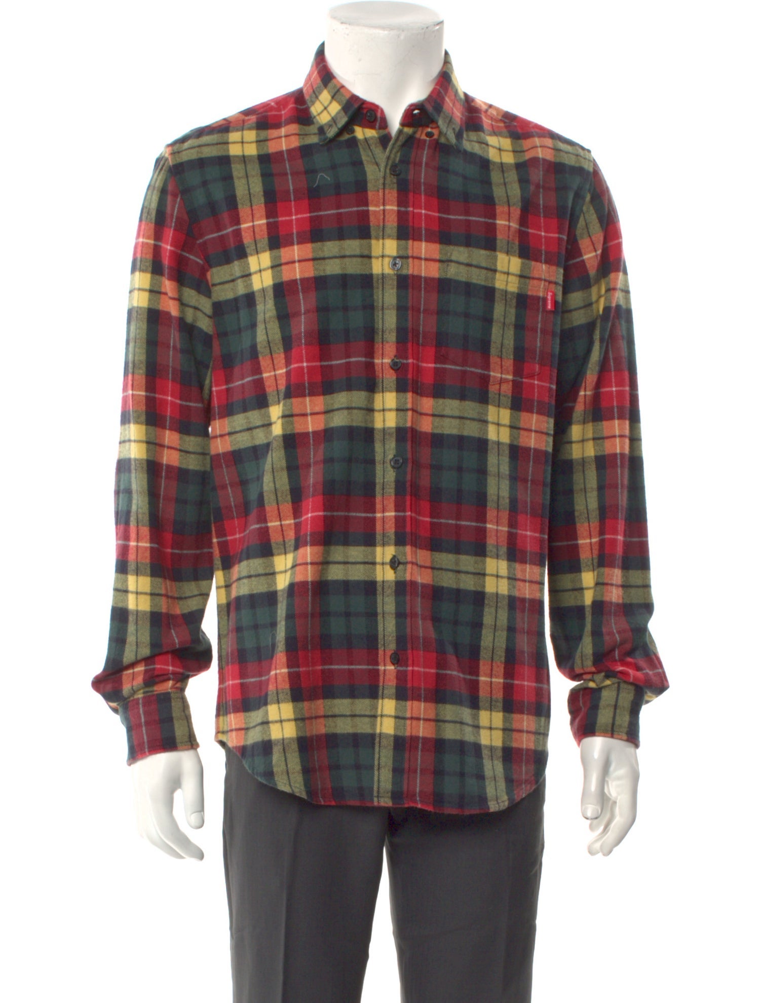 Supreme 450159 Plaid Print Shirt