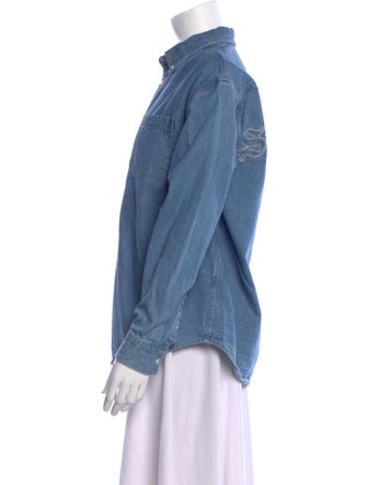 Supreme Long Sleeve Button-Up Top