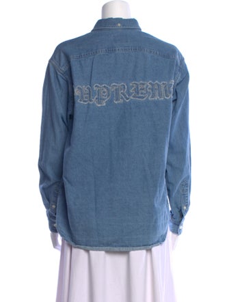 Supreme Long Sleeve Button-Up Top